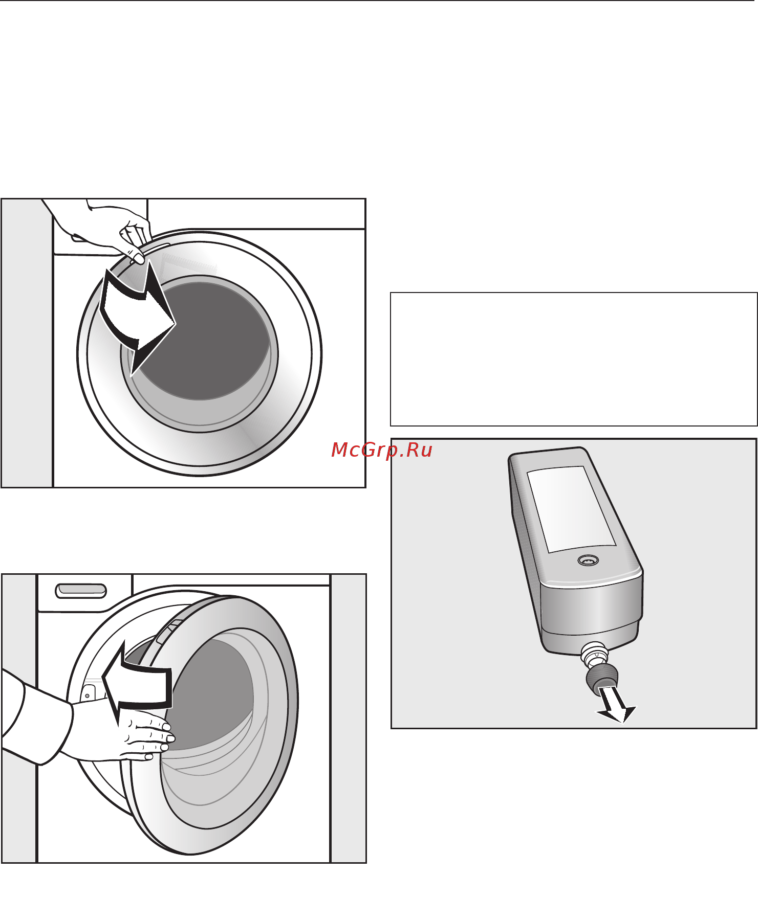Miele WMR561WPS [17/116] Извлечение картриджей для моющих средств из барабана