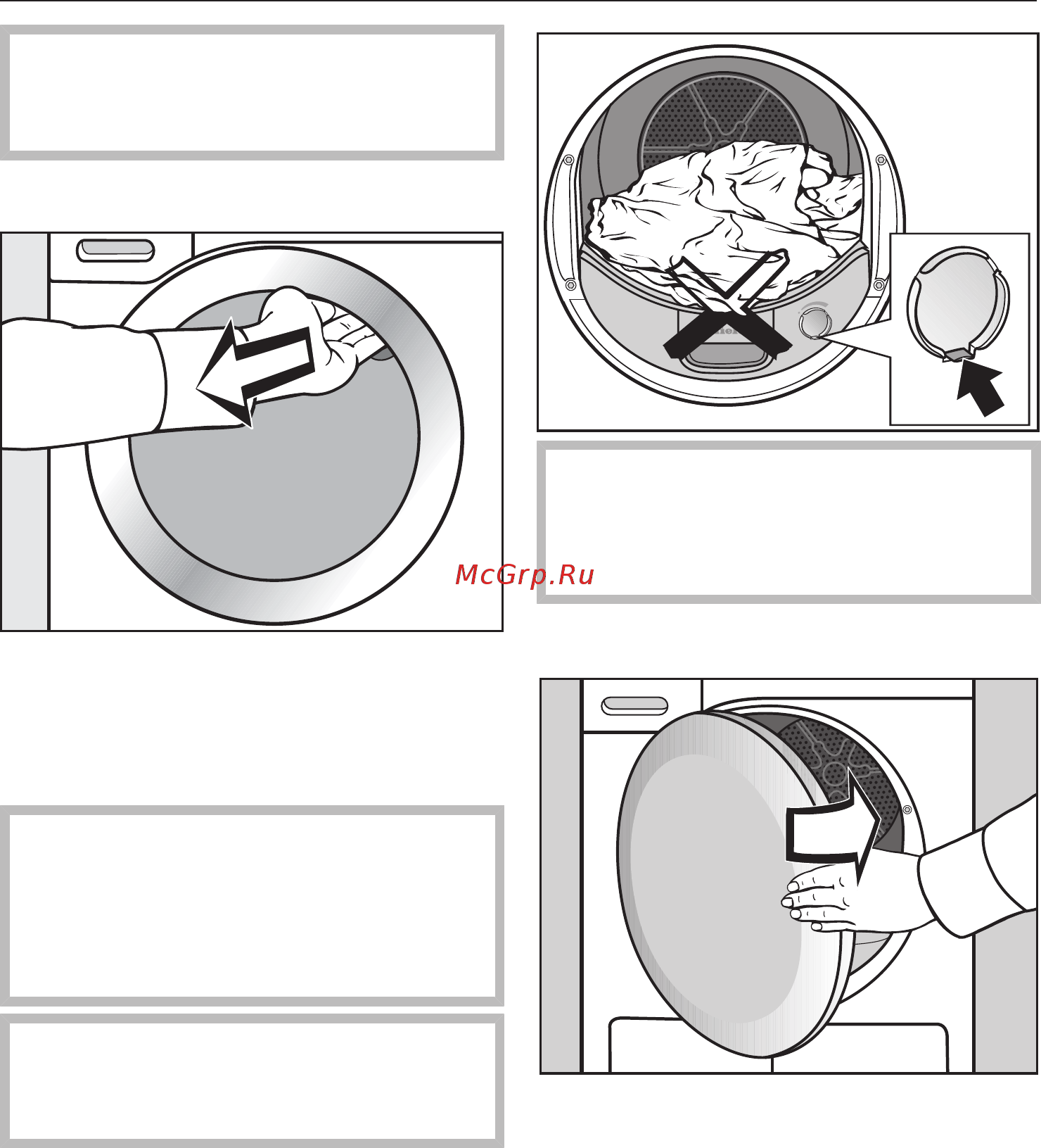 Miele TDB220WP [25/80] Закрывание дверцы