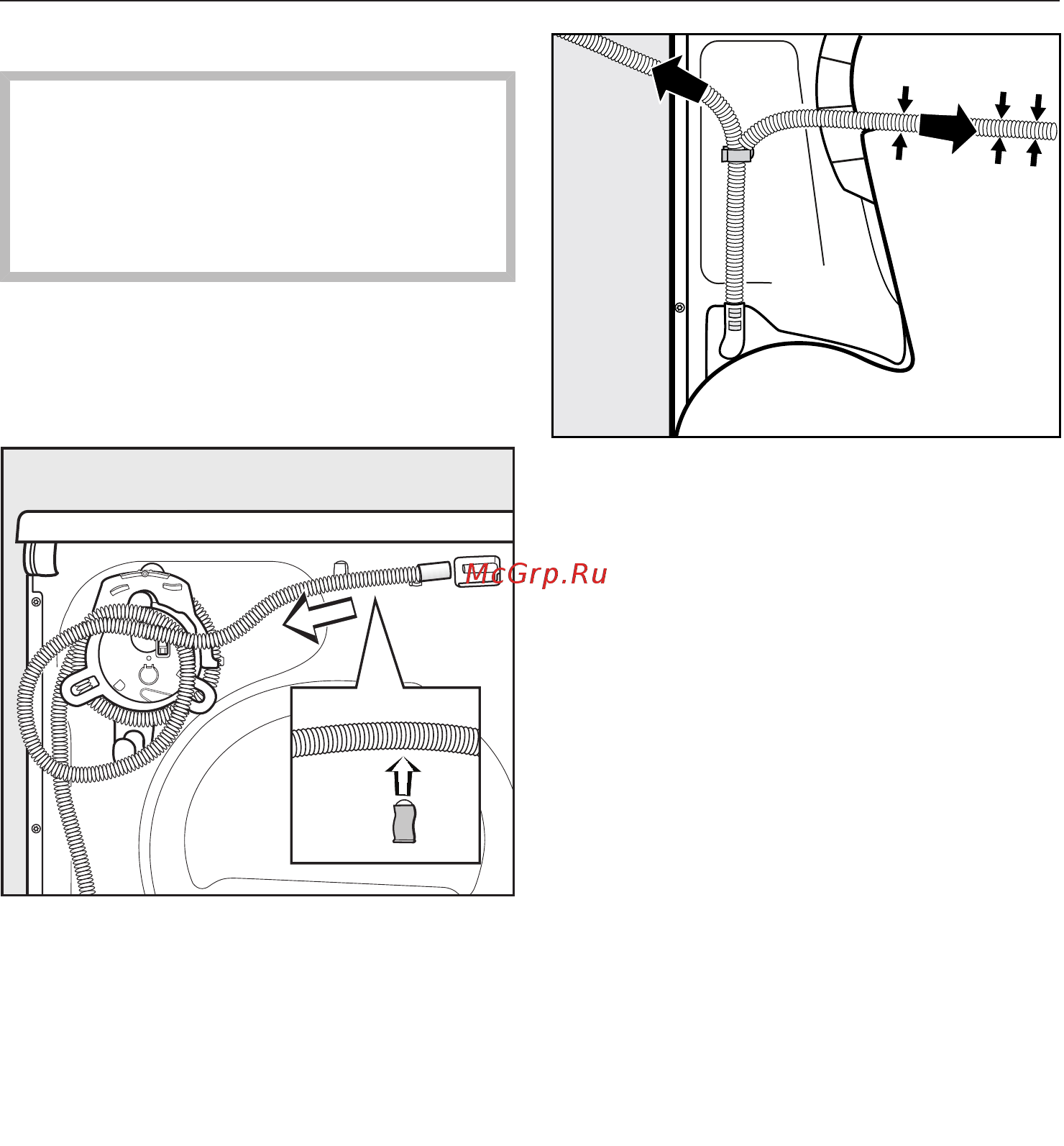 Miele TDB220WP [60/80] Прокладывание сливного шланга