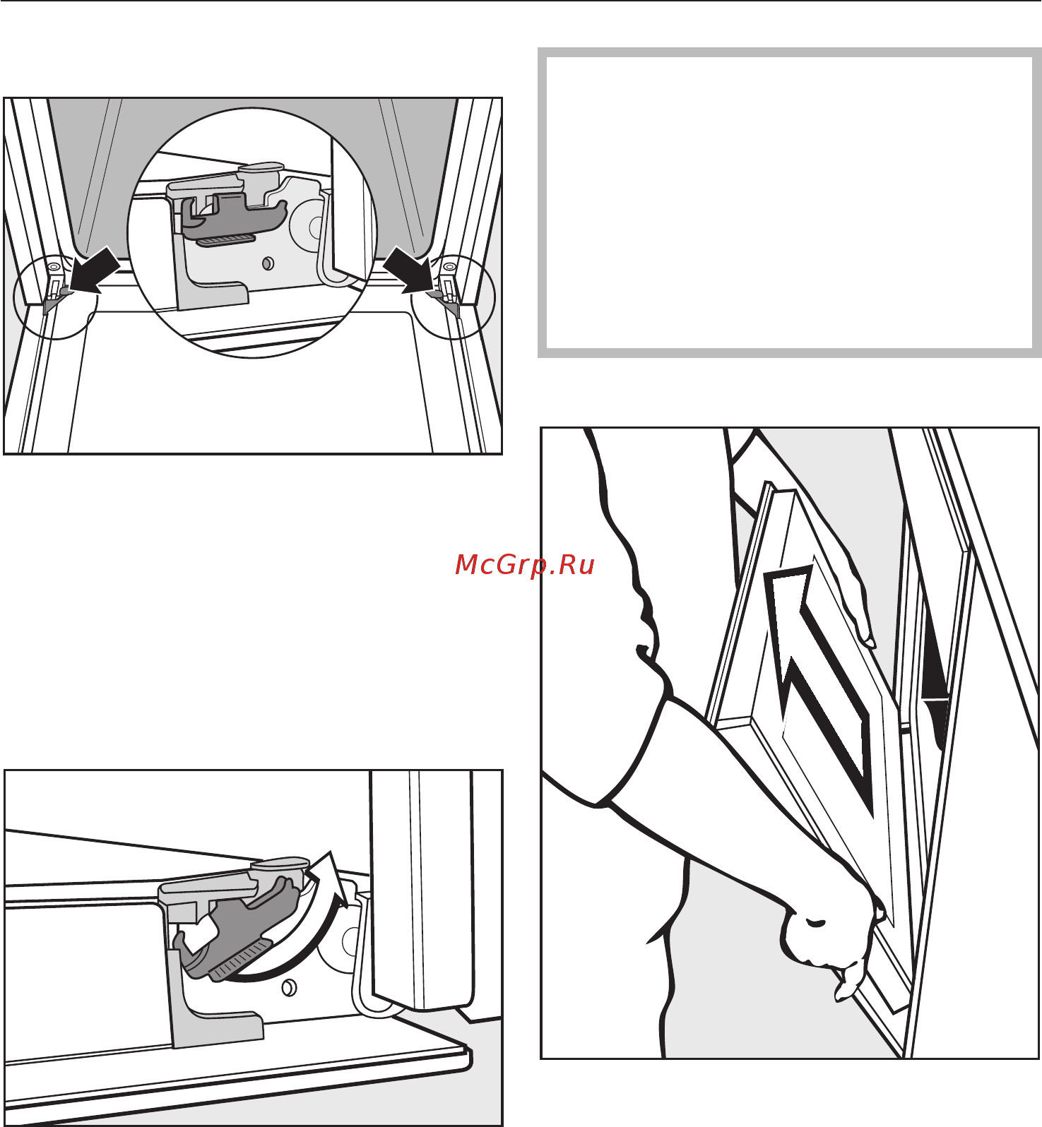 Miele H6401B BRWS [105/136] Ñíÿòèå äâåðöû 105