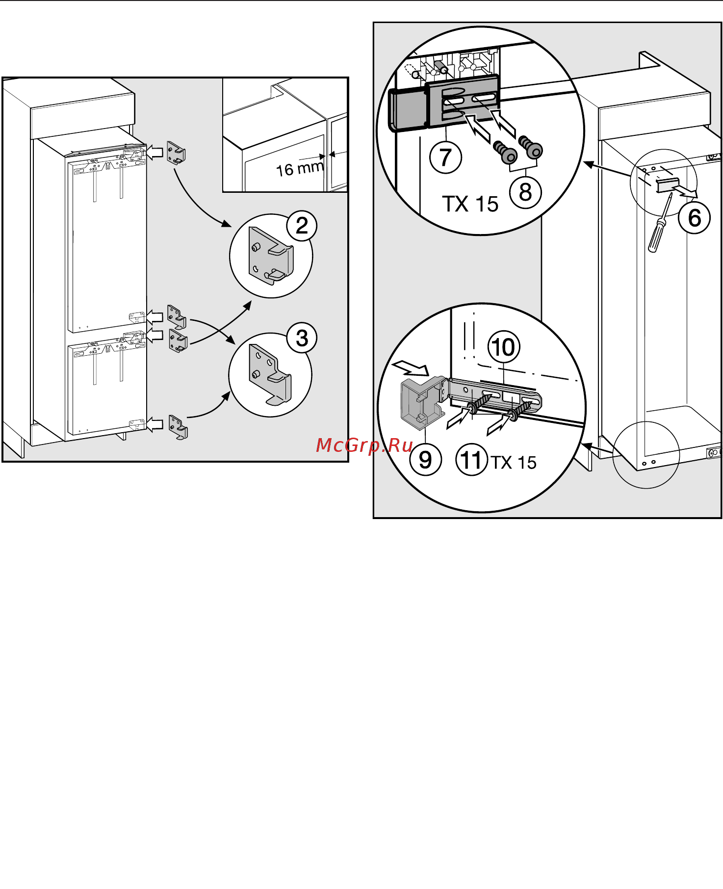 Miele KFNS37432iD [86/104] Только для шкафов с толщиной стенок 16 мм
