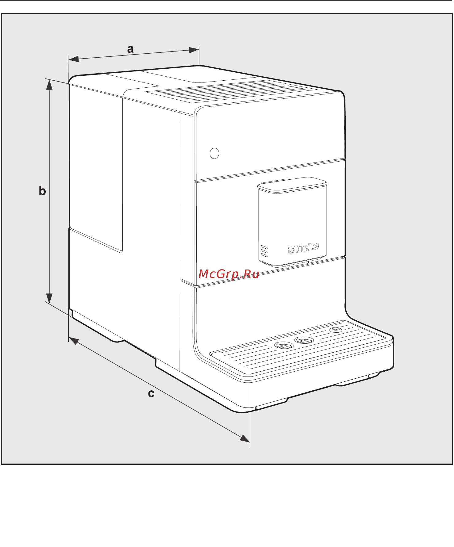 Miele CM5300 [81/88] Размеры прибора