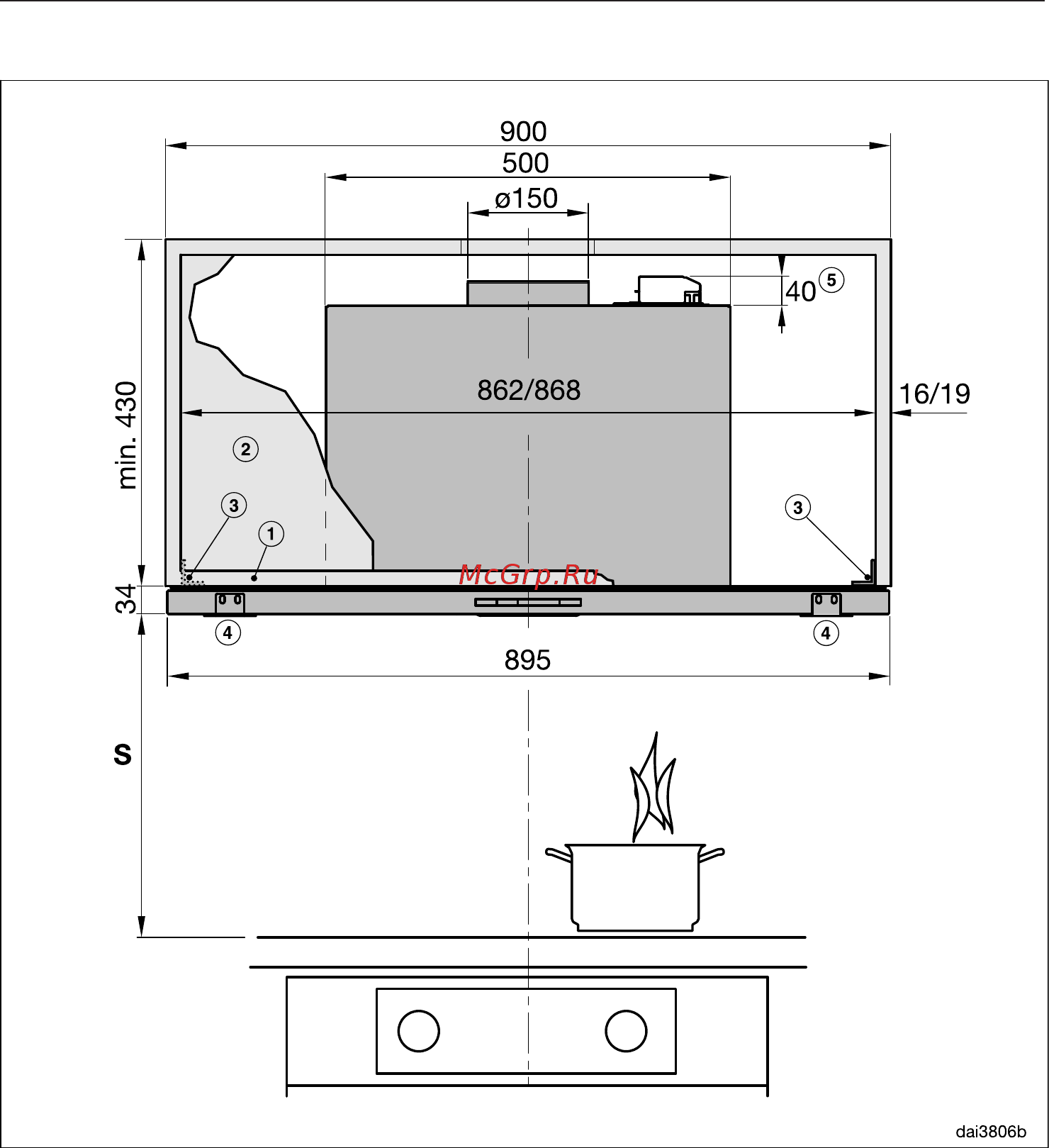 Miele DA3466 EDST [29/51] Монтаж