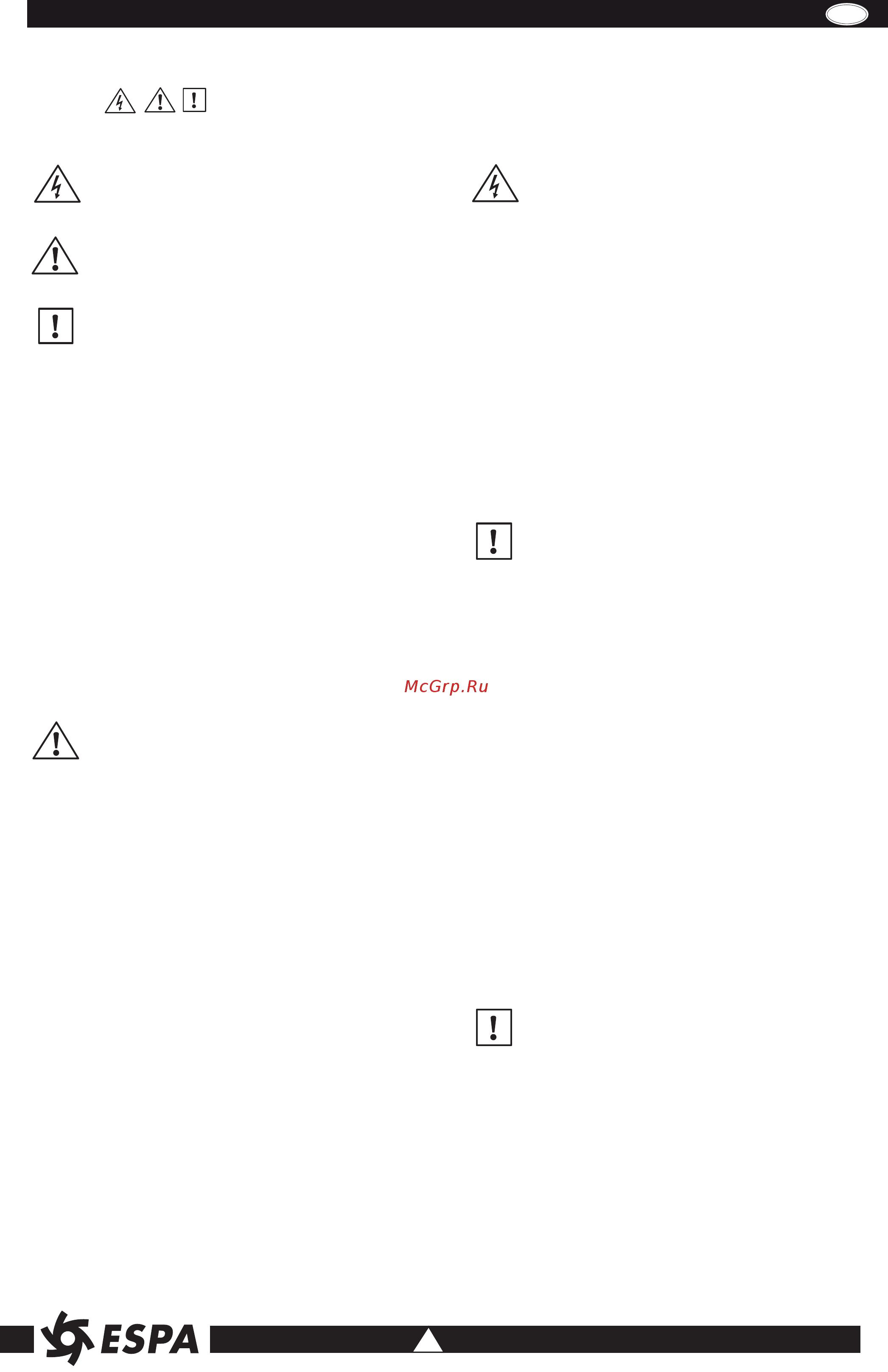 Espa IRIS 500M [3/20] Instruction manual