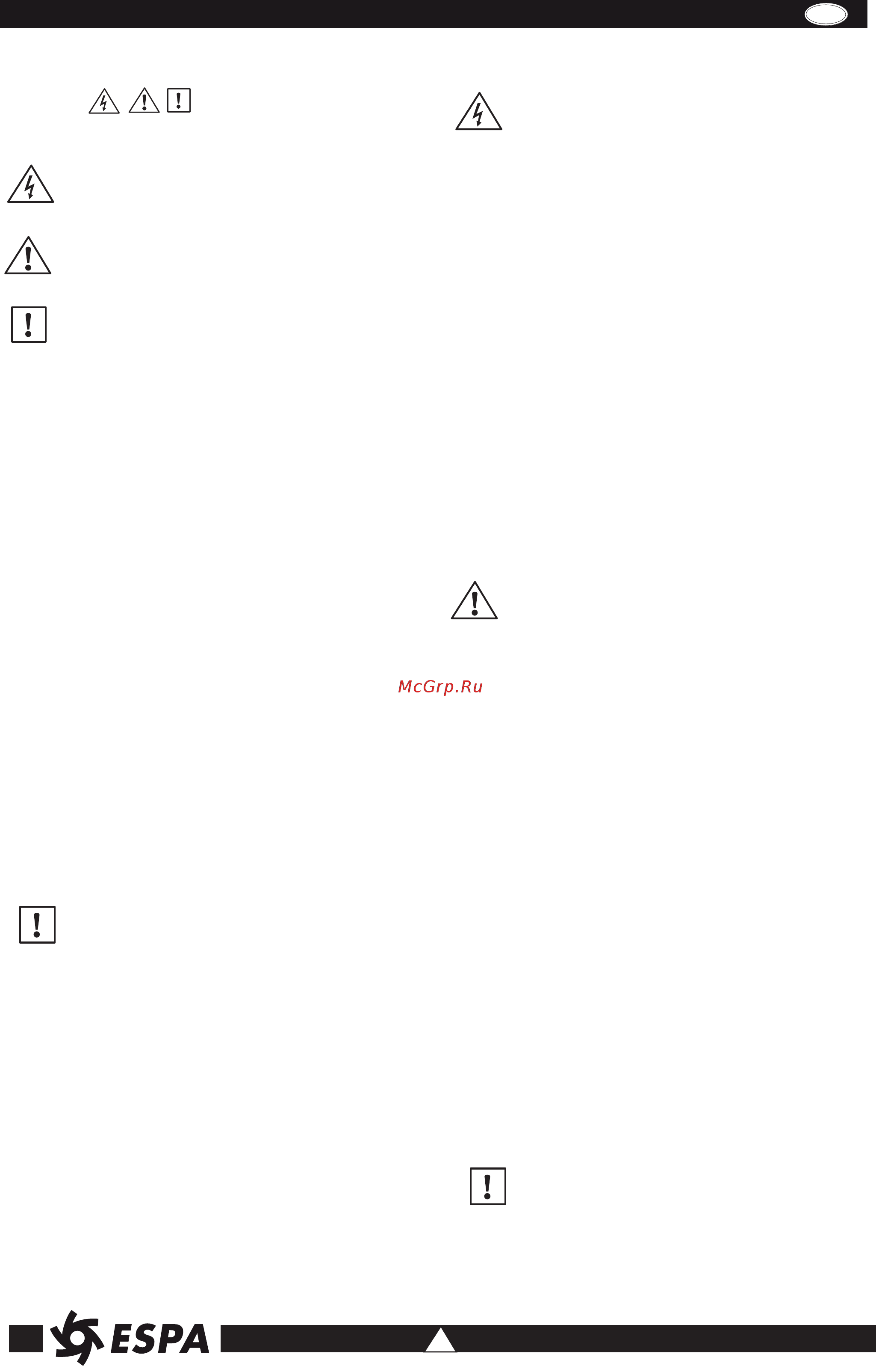 Espa TIPER15 [3/20] Instruction manual