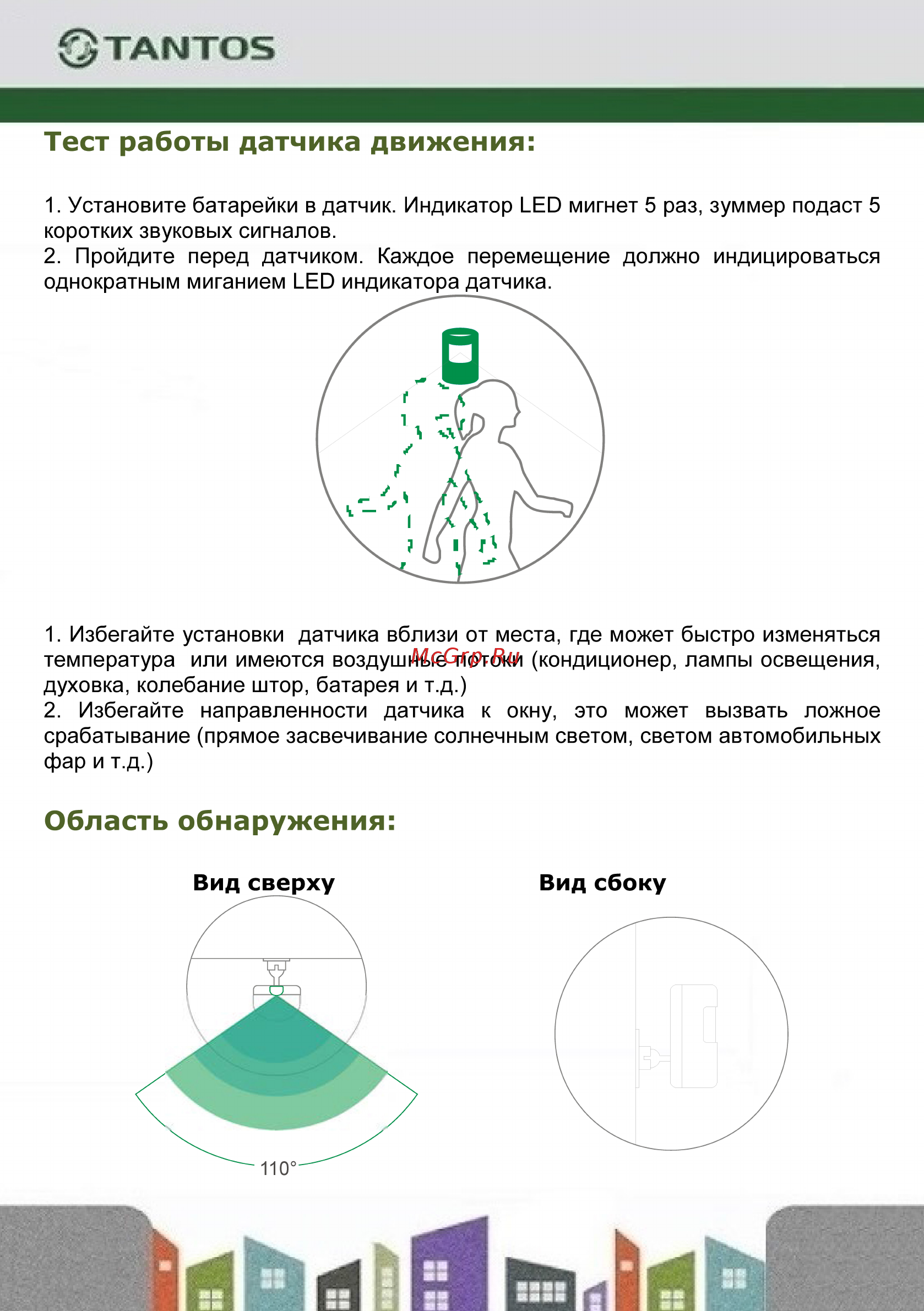 Tantos TS-ALP600 [4/4] Тест работы датчика движения