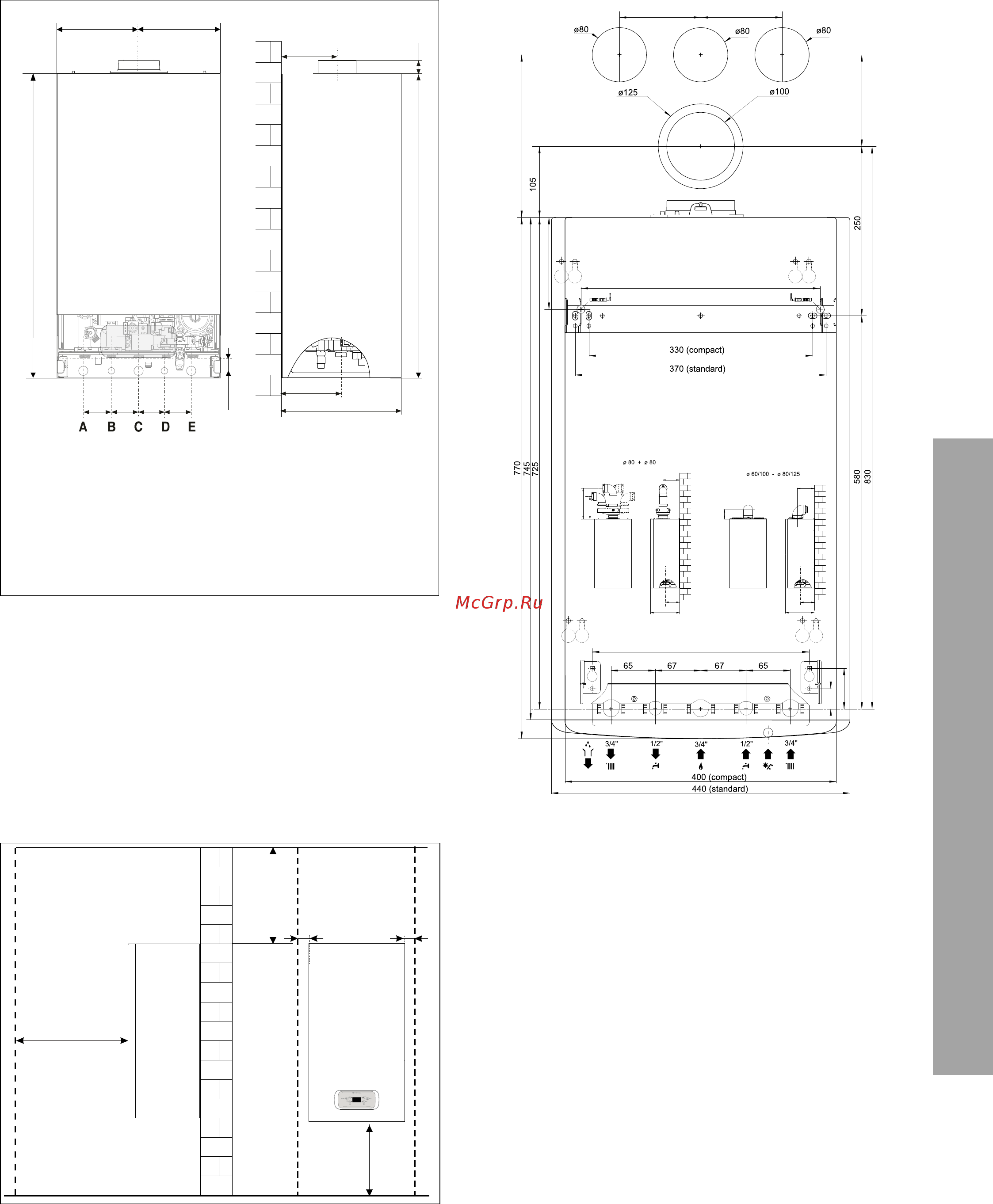 Chaffoteaux ALIXIA ULTRA 15 FF NG [9/32] Размеры