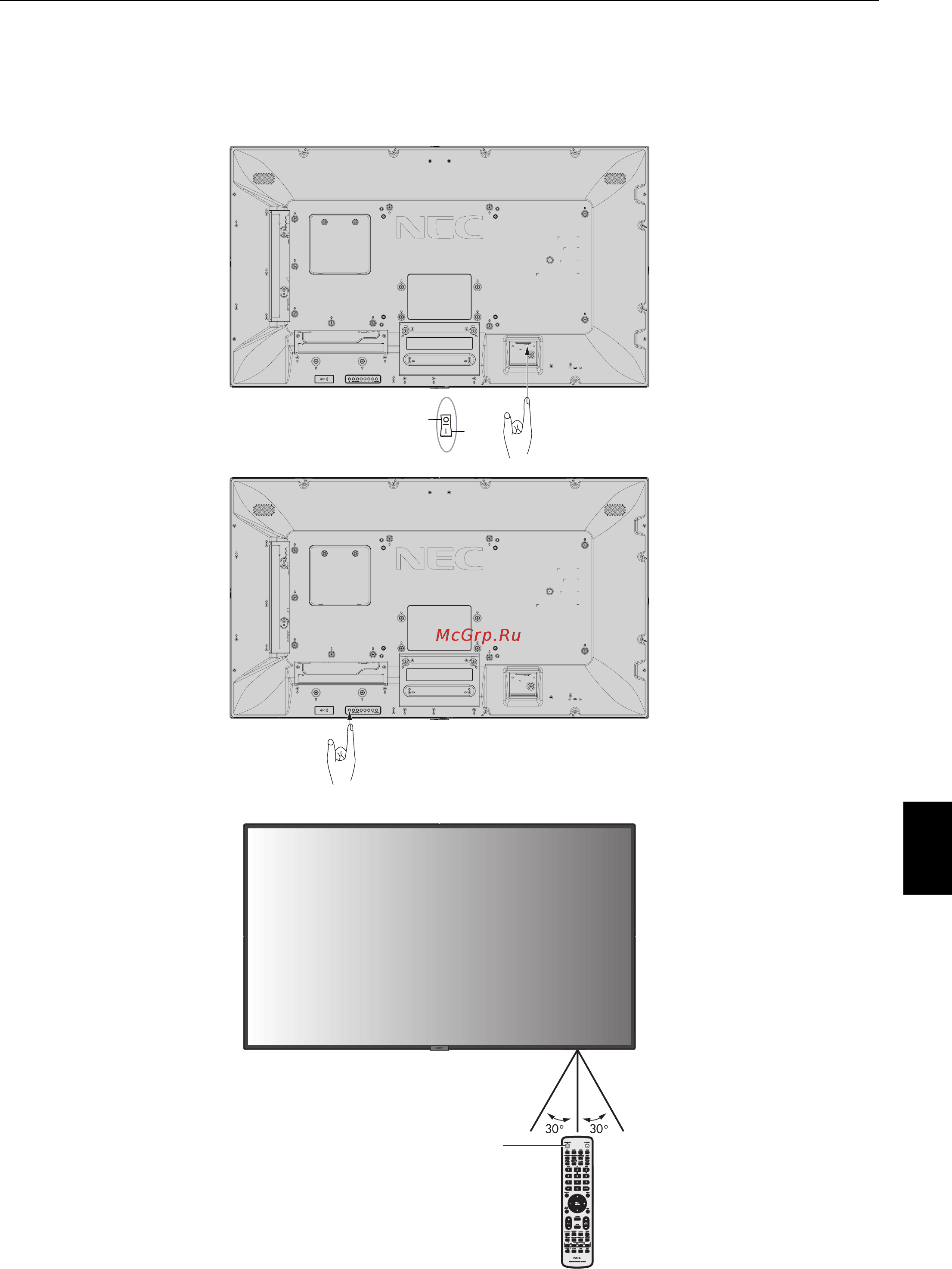 Nec Multisync P404 Черный [21/75] Режимы питание вкл и питание выкл
