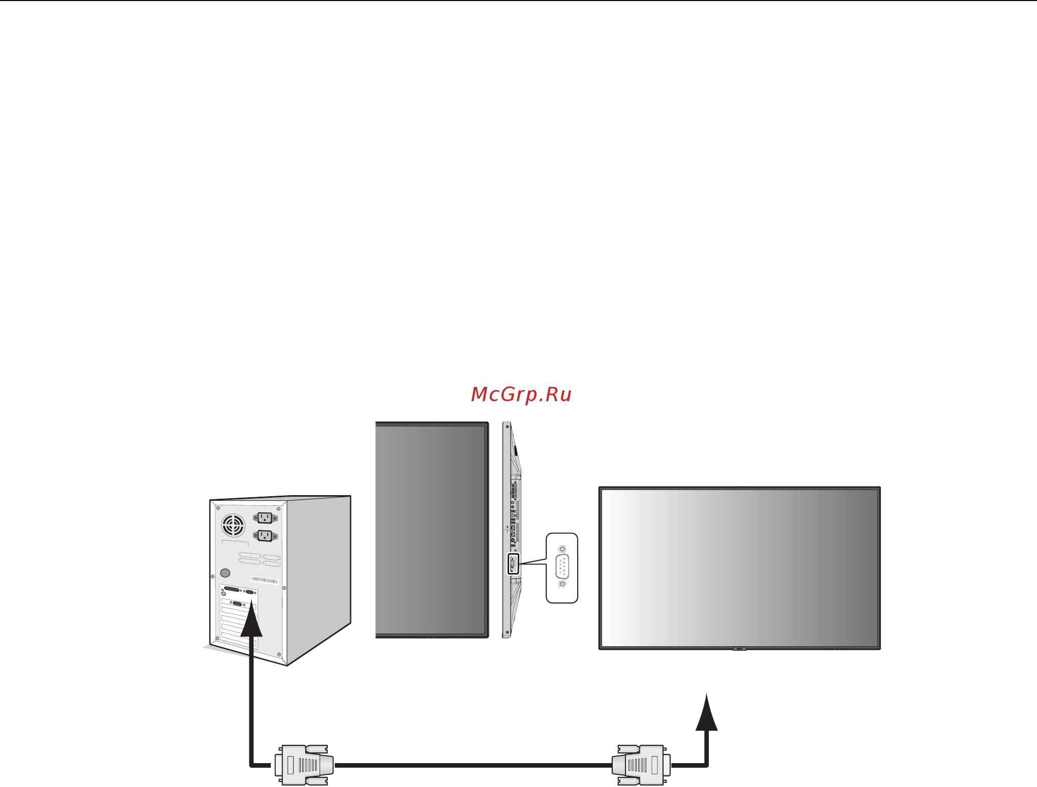 Nec MultiSync P484 PG (Protective Glass) [50/75] Управление жк монитором с помощью пульта дистанционного управления rs 232c