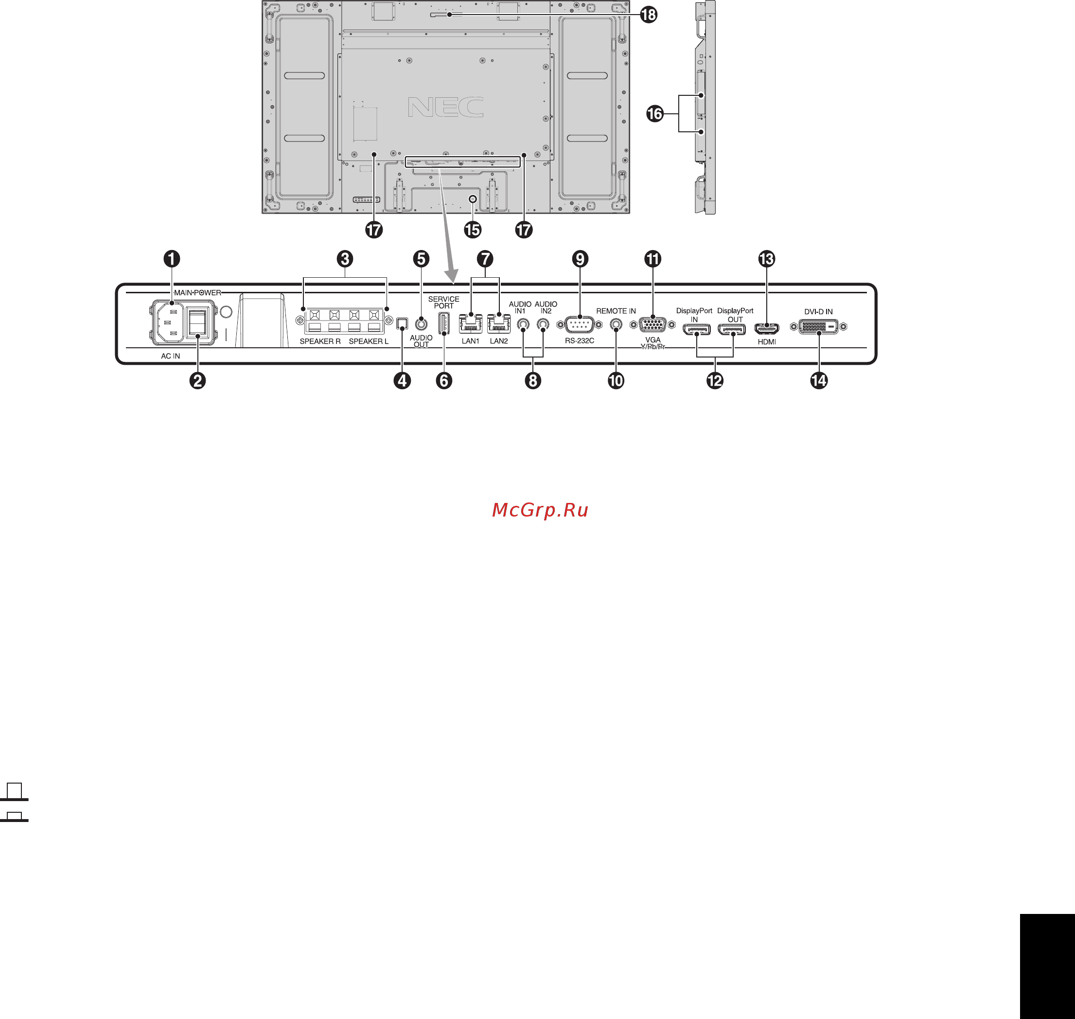 Nec P801 PG (Protective Glass) [11/52] Русский