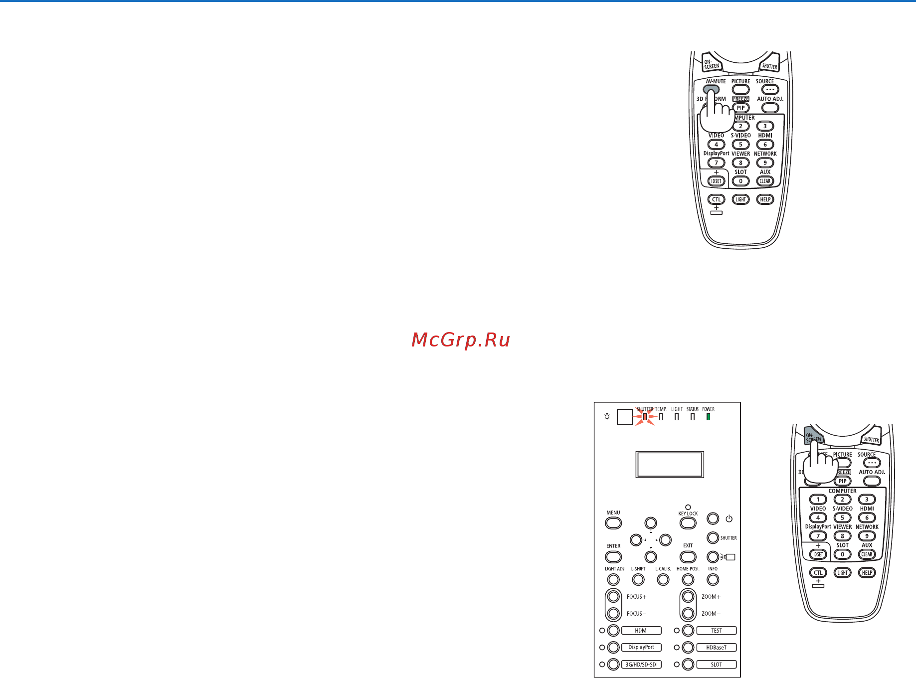 Nec PH3501QL [54/189] ❹ временное выключение изображения av mute