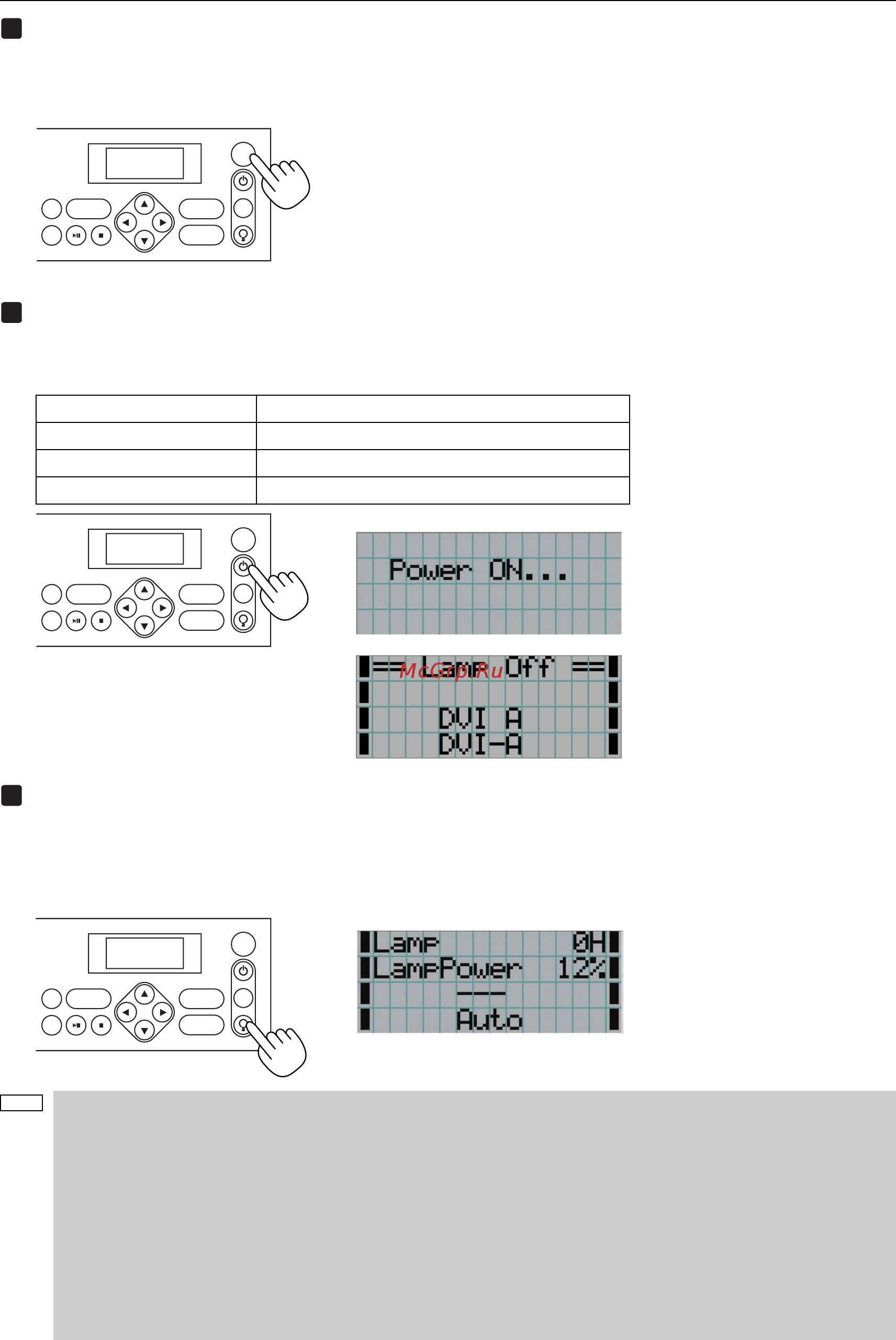 Nec NC2000C [21/68] Press the power button on the control panel of your projector three seconds or longer