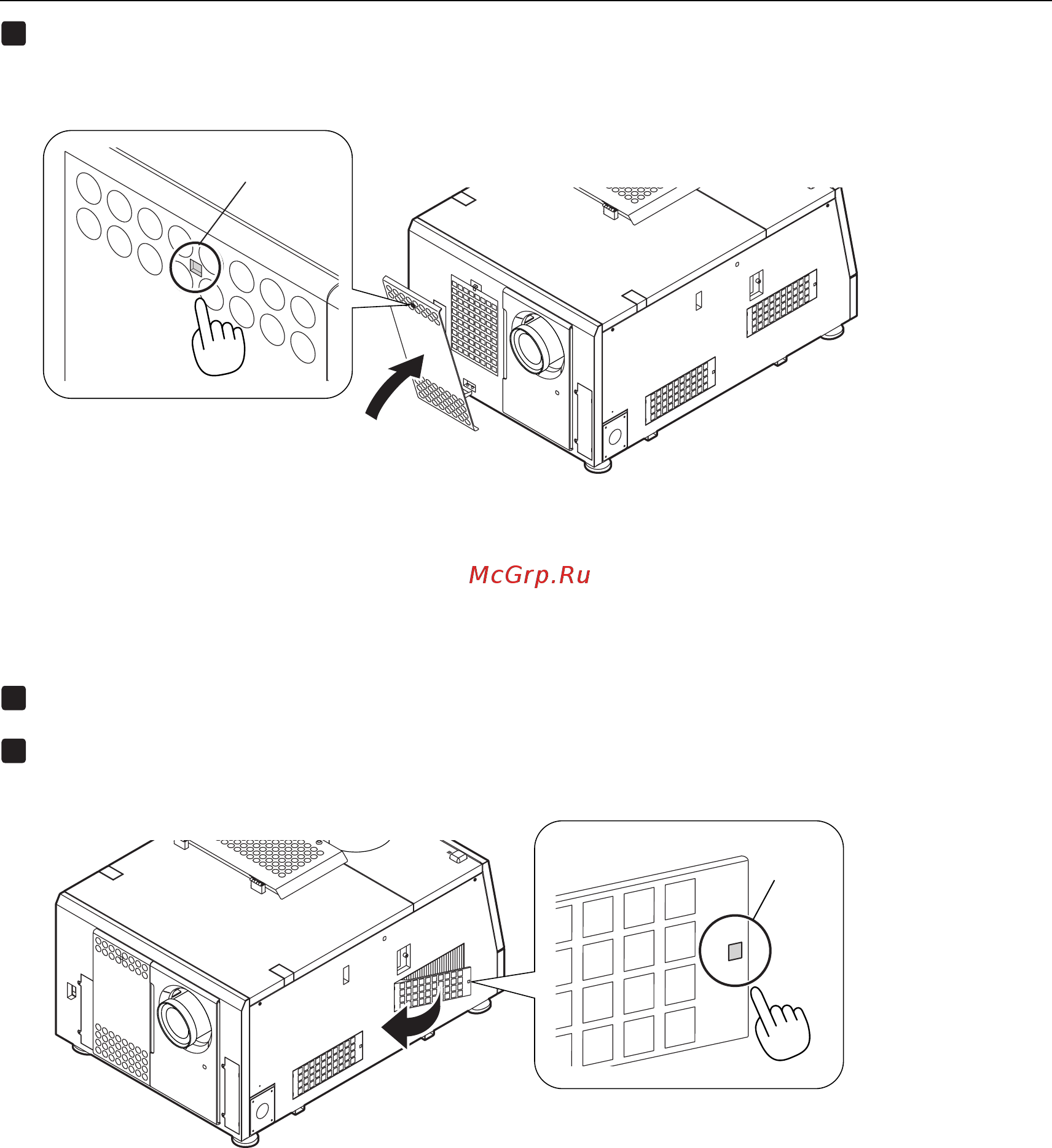 Nec NC2000C [48/68] 3 3 replacing air filters for the projector air inlets on the side