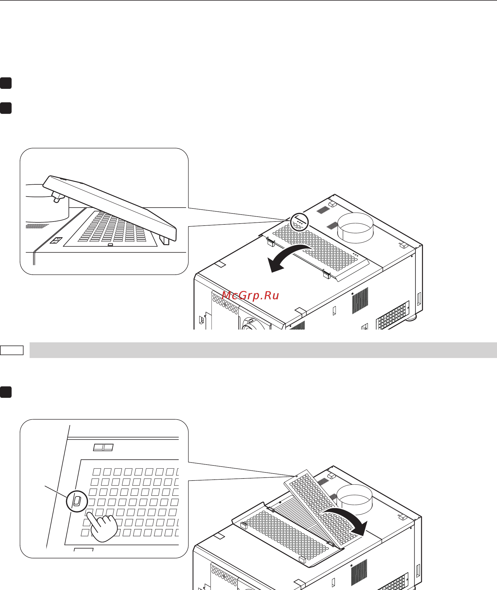 Nec NC3200S [45/70] 3 1 replacing air filters for the lamp air inlet