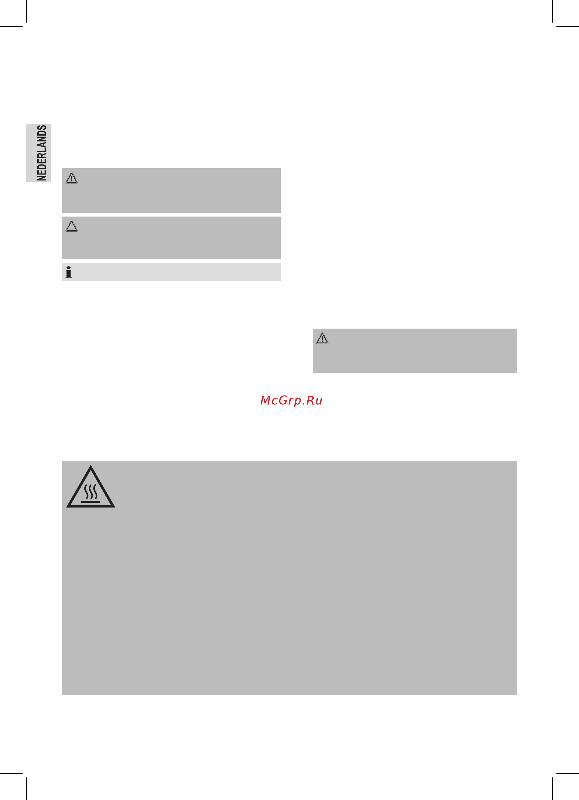 Clatronic BFS 3616 [10/62] Speciale veiligheidsaanwijzingen voor dit apparaat