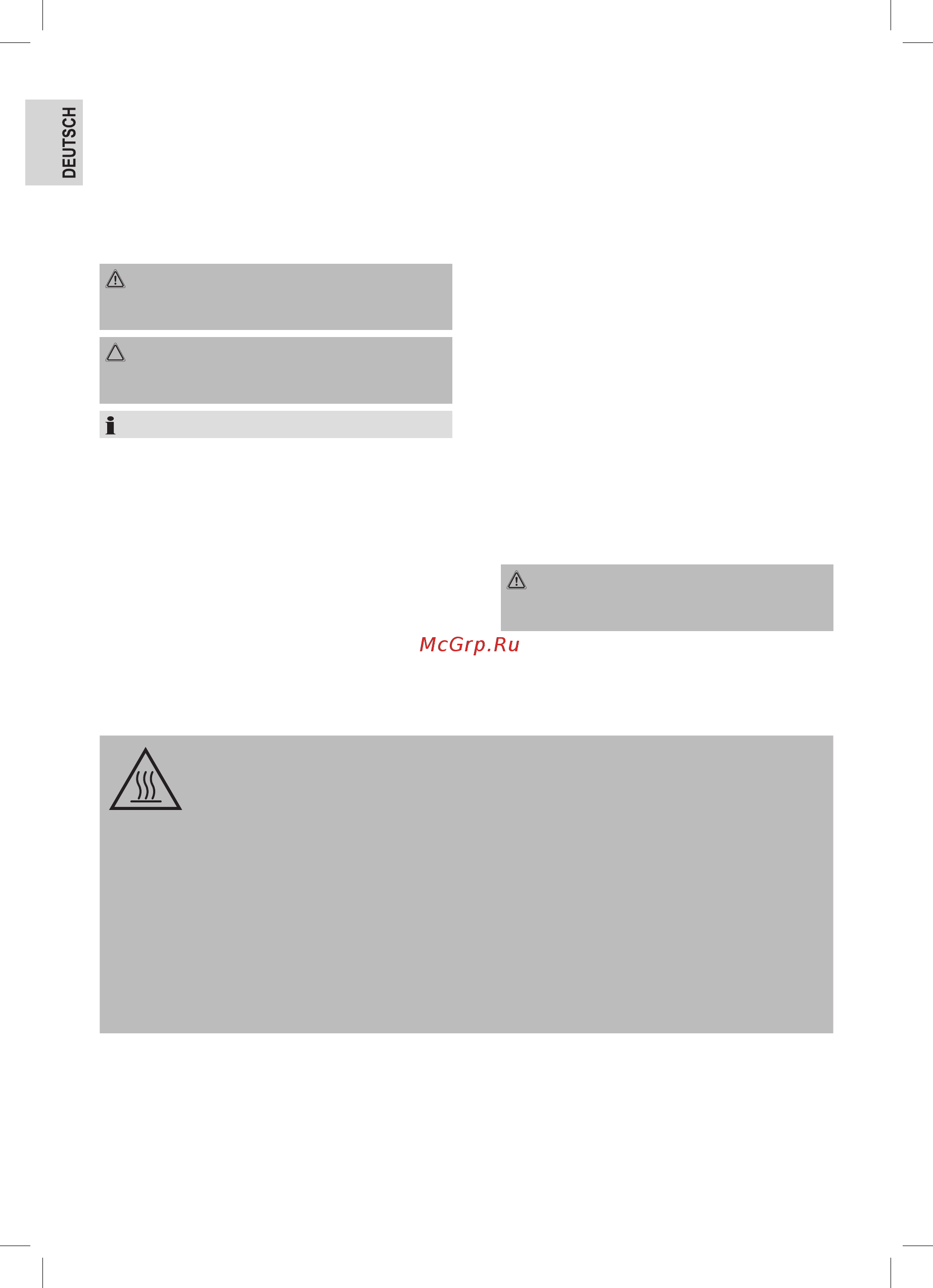 Clatronic FR 3667 [4/62] Spezielle sicherheitshinweise für dieses gerät