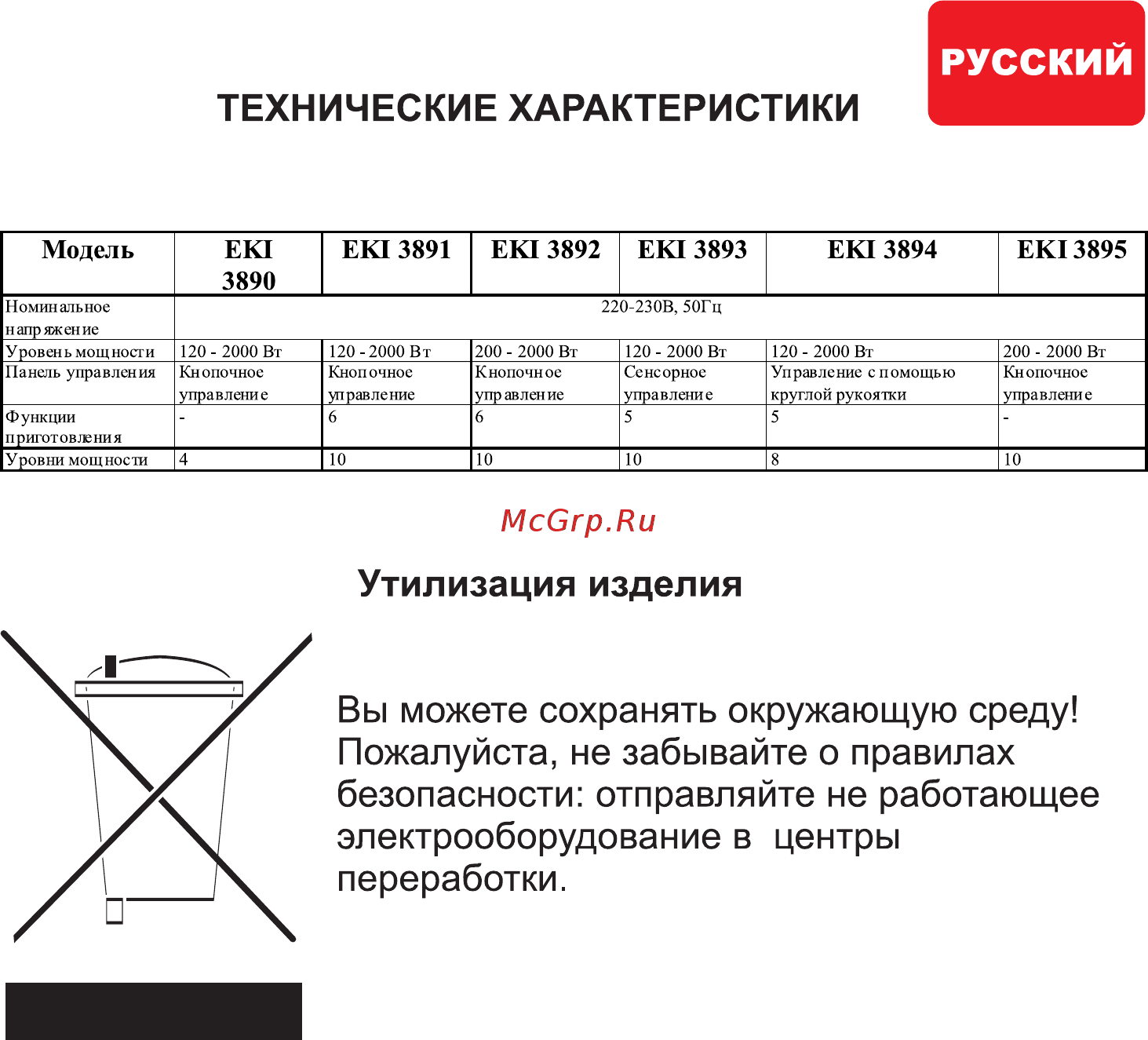 Hilton EKI 3890 [9/12] Модель ек1 3890