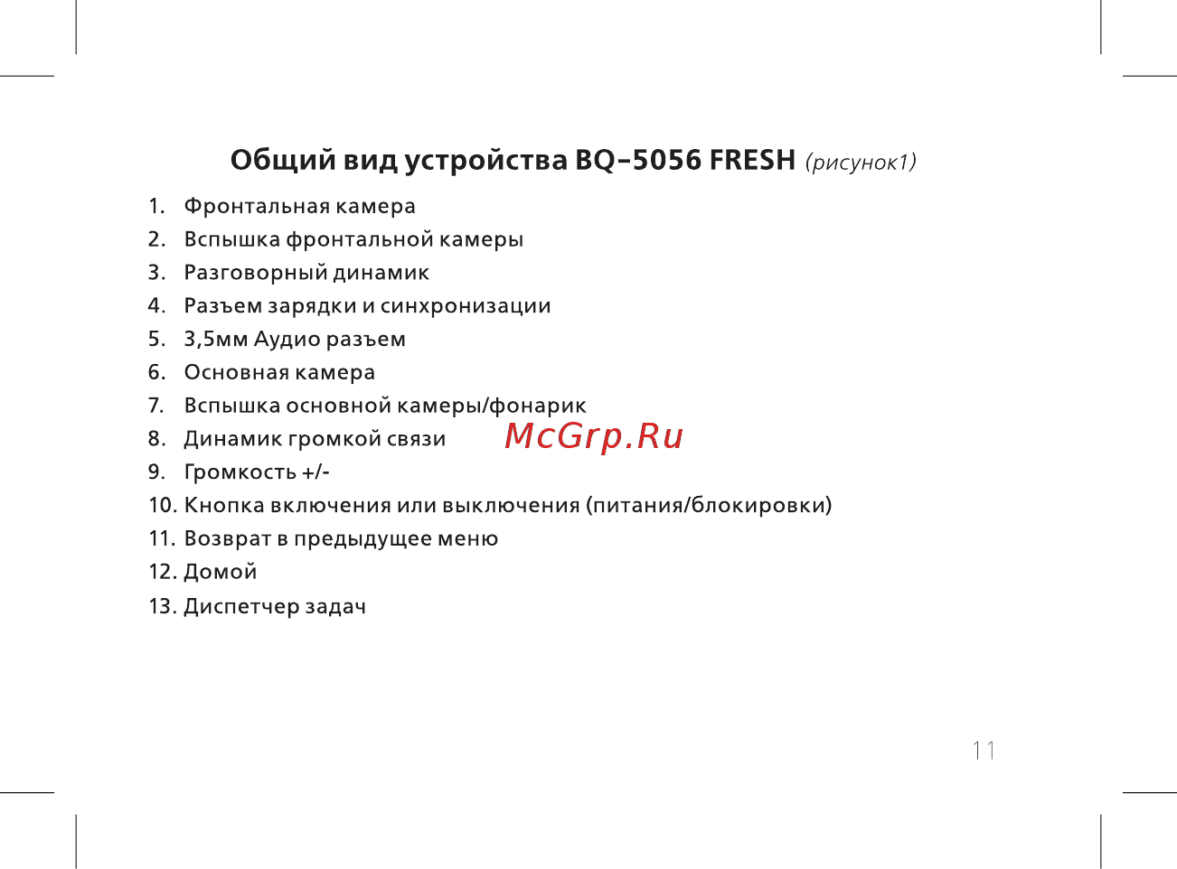BQ BQ-5056 Fresh [13/60] Общий вид устройства bq 5056 fresh