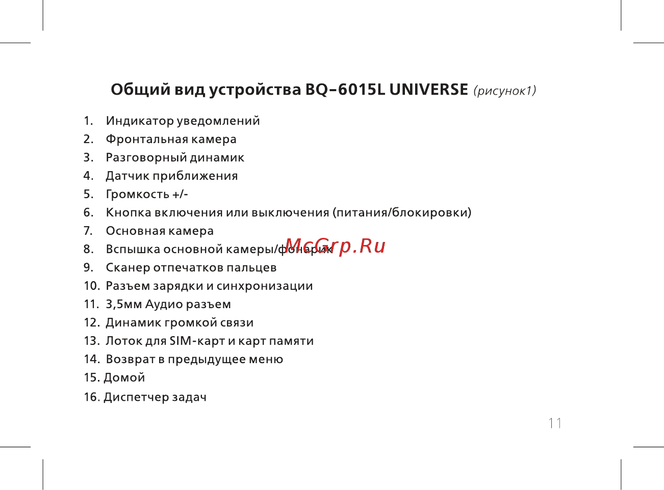 BQ 737537 [13/60] Общий вид устройства bq 6015l universe