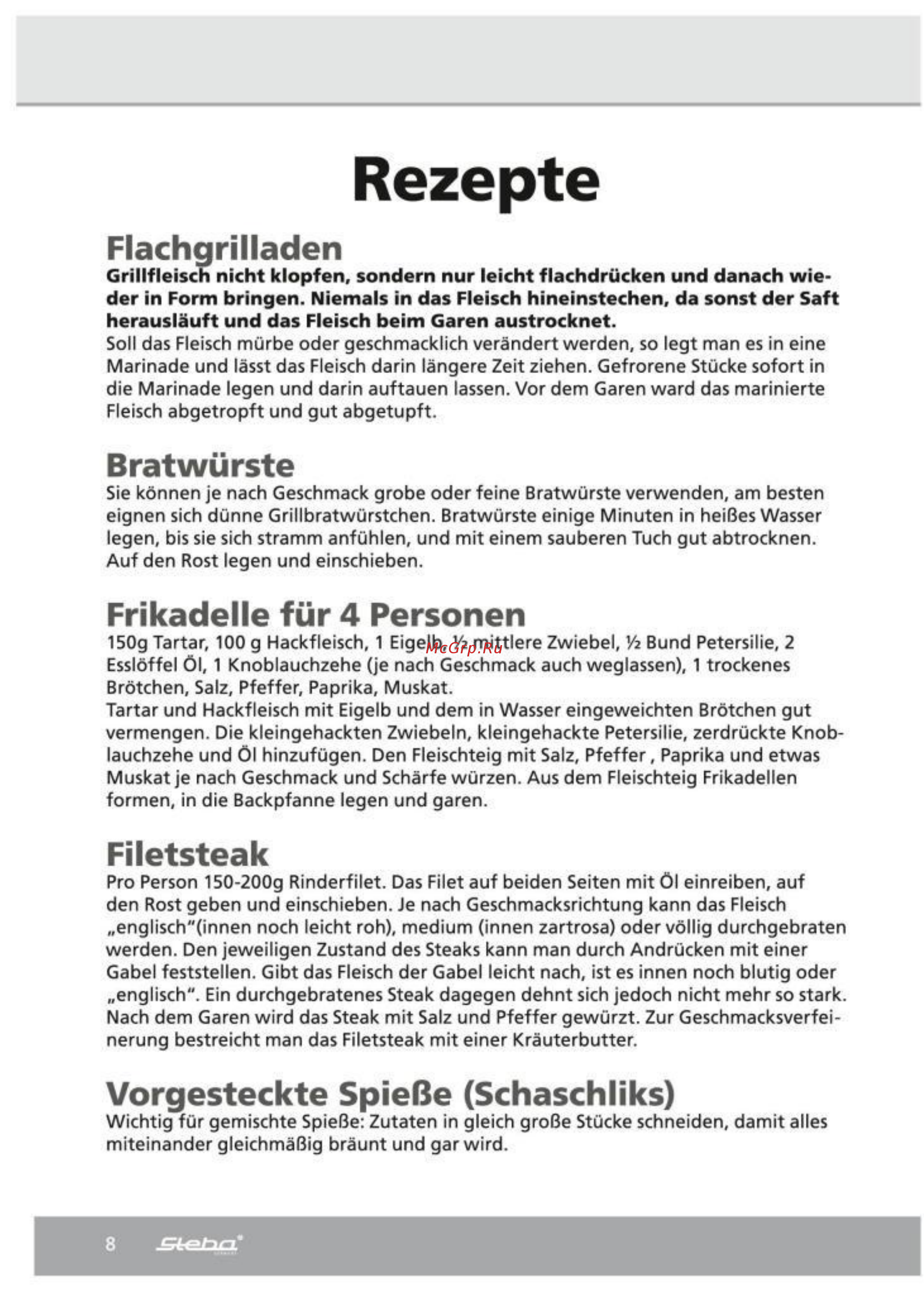 Steba KB 19 [8/26] Rezepte