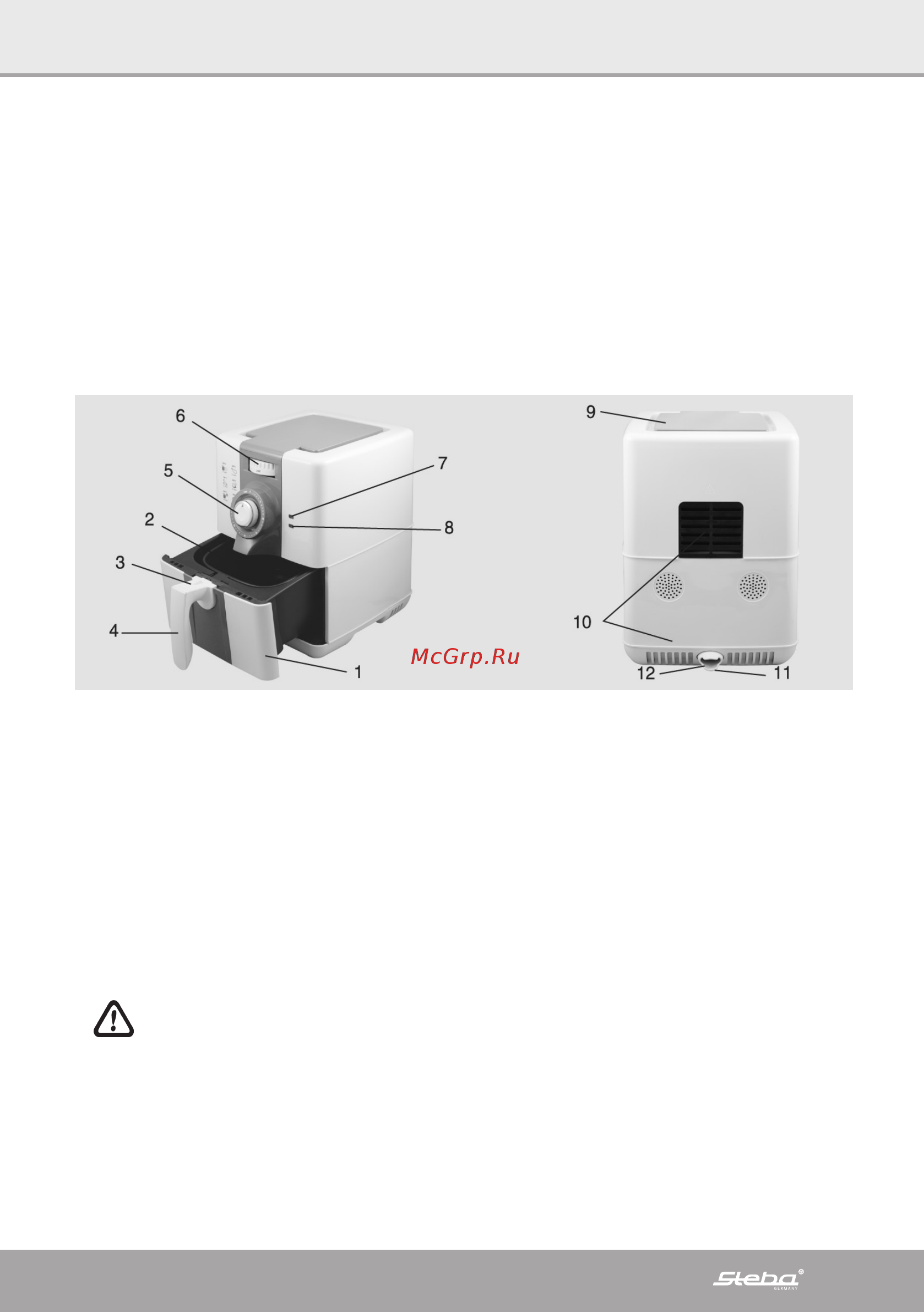 Steba HF 900 Air Fryer [5/34] Inbetriebnahme