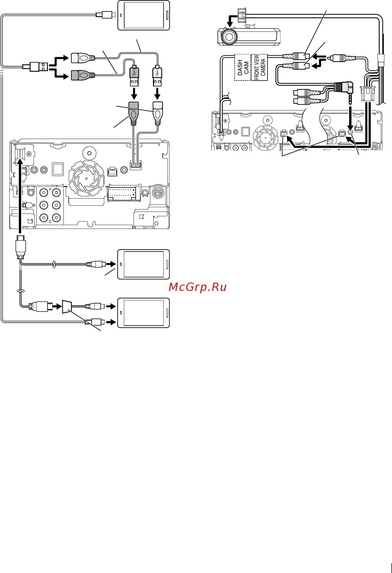 Kenwood DMX7017BTS [83/96] Подключение бортовой камеры