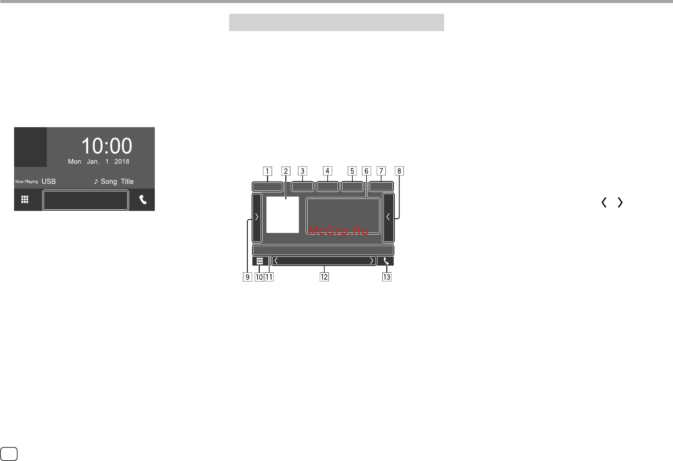 Kenwood DMX6018BT [12/56] Разнообразные экраны и операции разнообразные экраны и операции