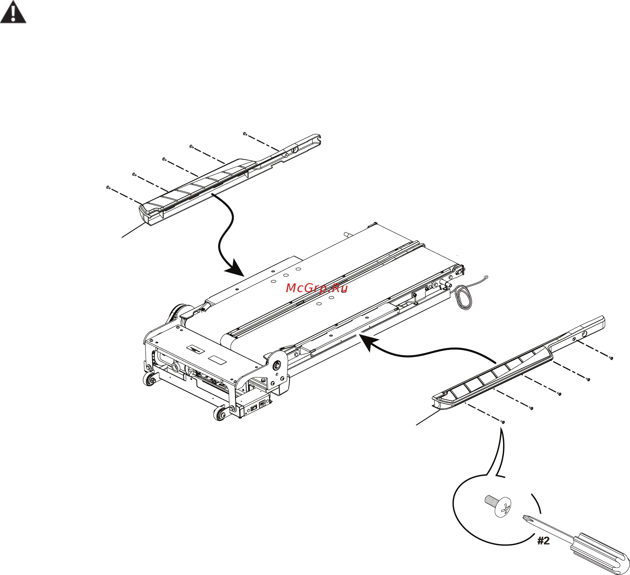 Bowflex TreadClimber TC10 [11/52] Прикрепите накладки к тренажеру в сборе