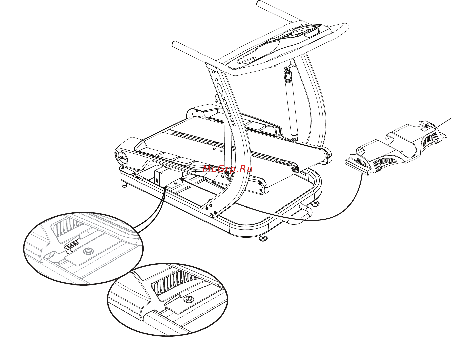 Bowflex TreadClimber TC20 [19/60] Прикрепите кожух мотора к основанию