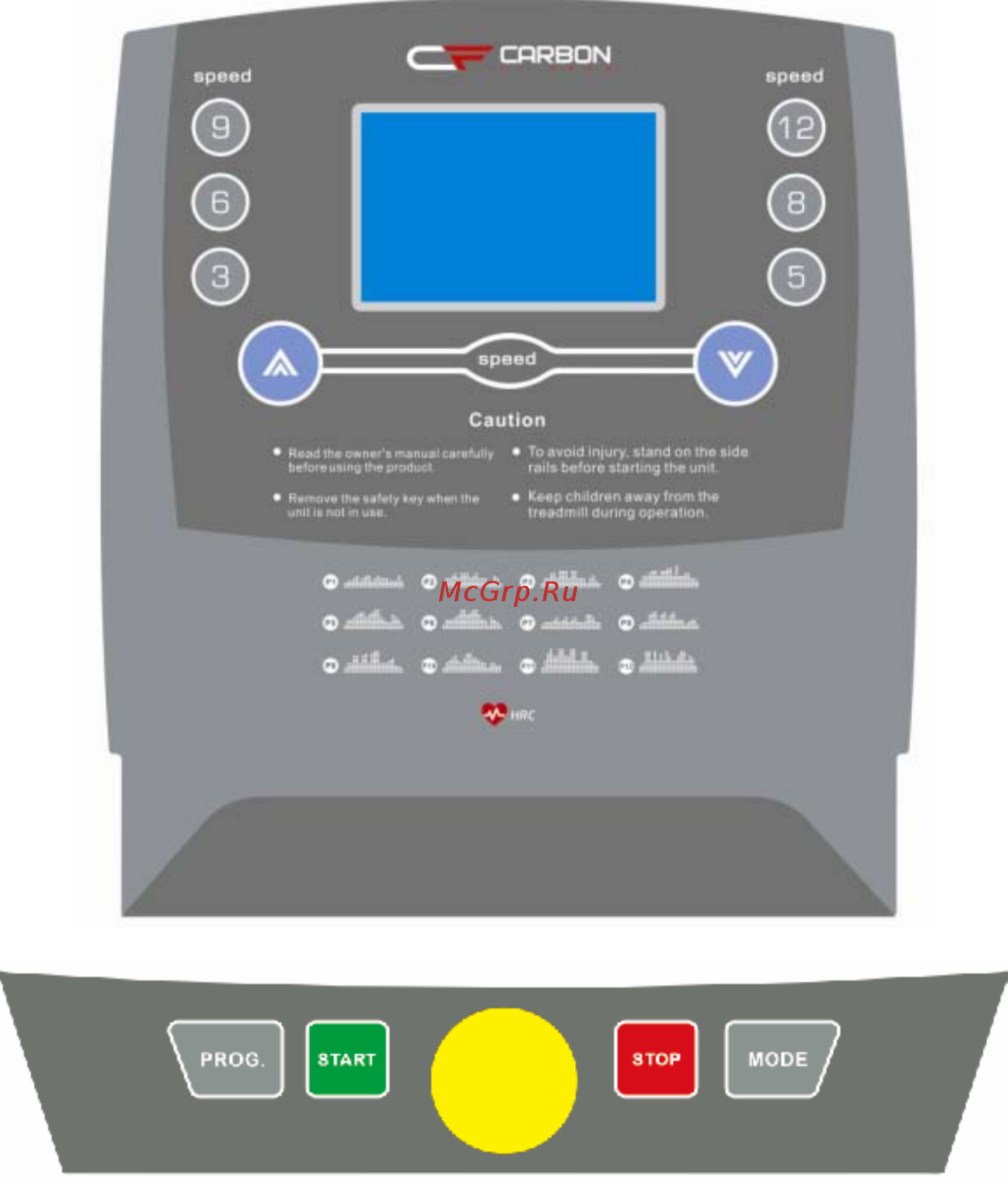 Carbon Fitness T704 HRC [13/21] Работа с консолью