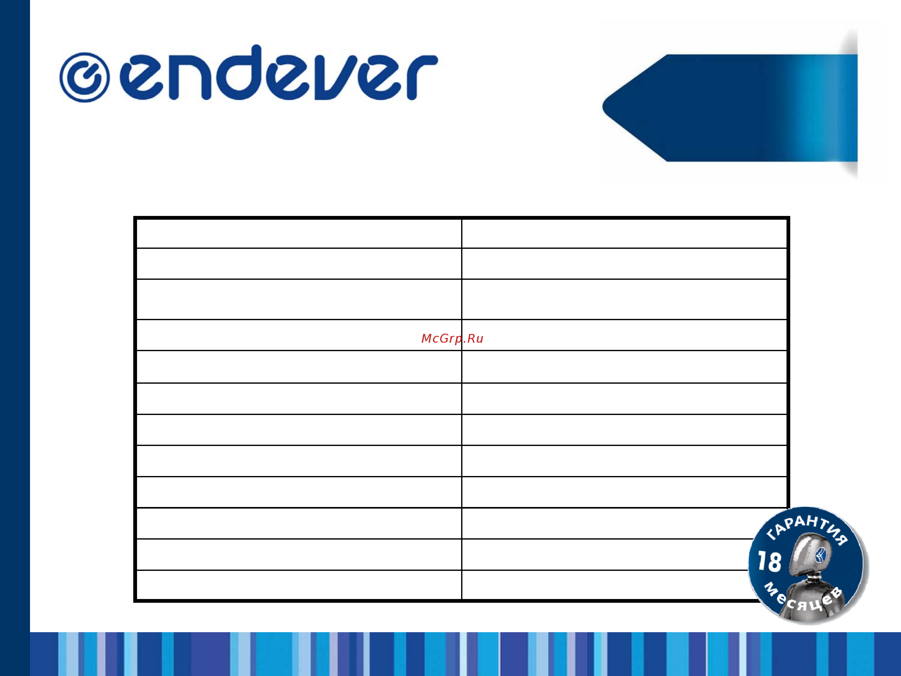 Endever Odyssey Q-409 [8/10] Технические характеристики