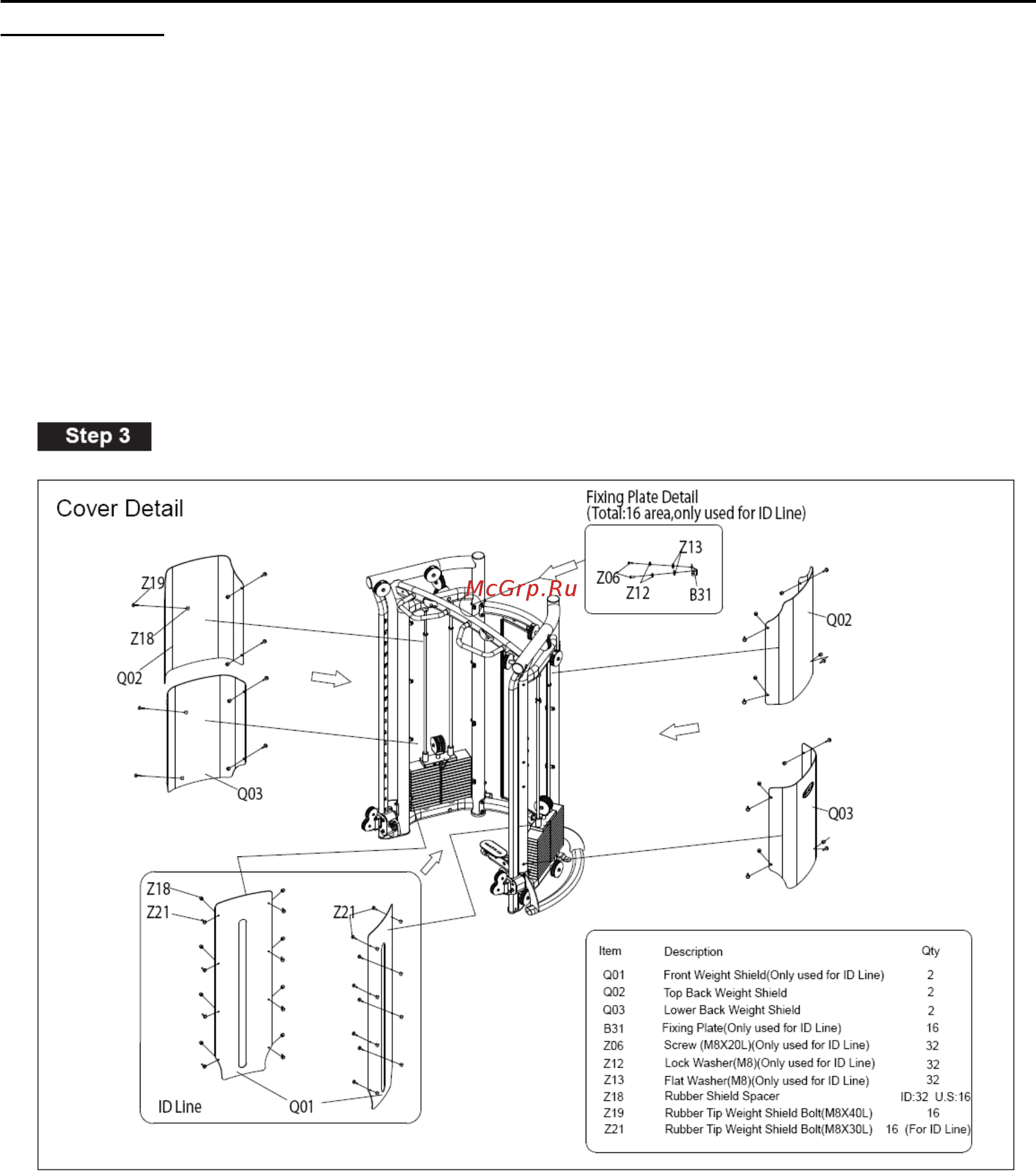 Matrix MSFT 300 Functional Trainer [7/12] G3 msft 300lbs 400lbs multi station assembly instructions continued