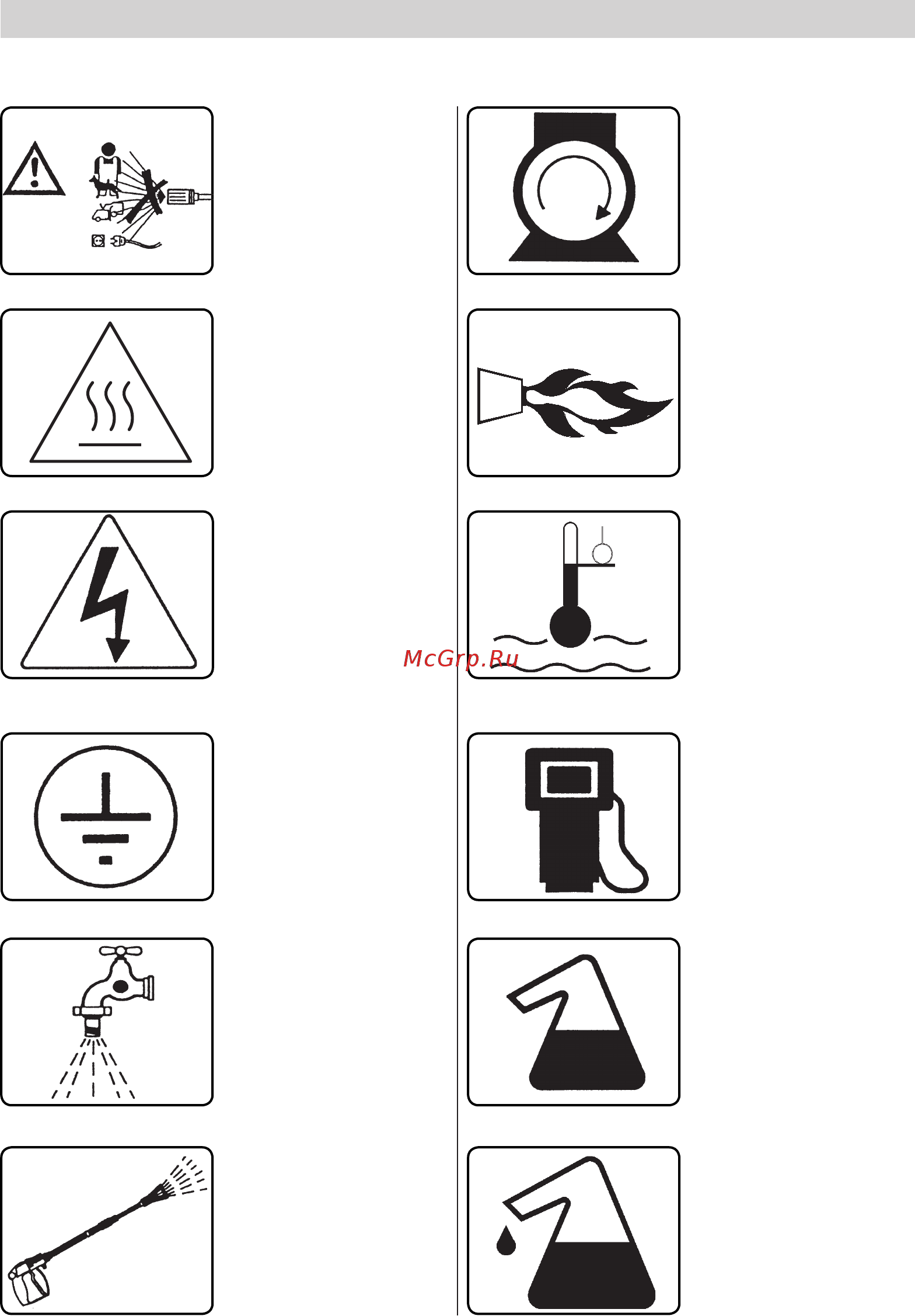Portotecnica Universe DS 2010 M [15/84] Description of symbols on the cleaner