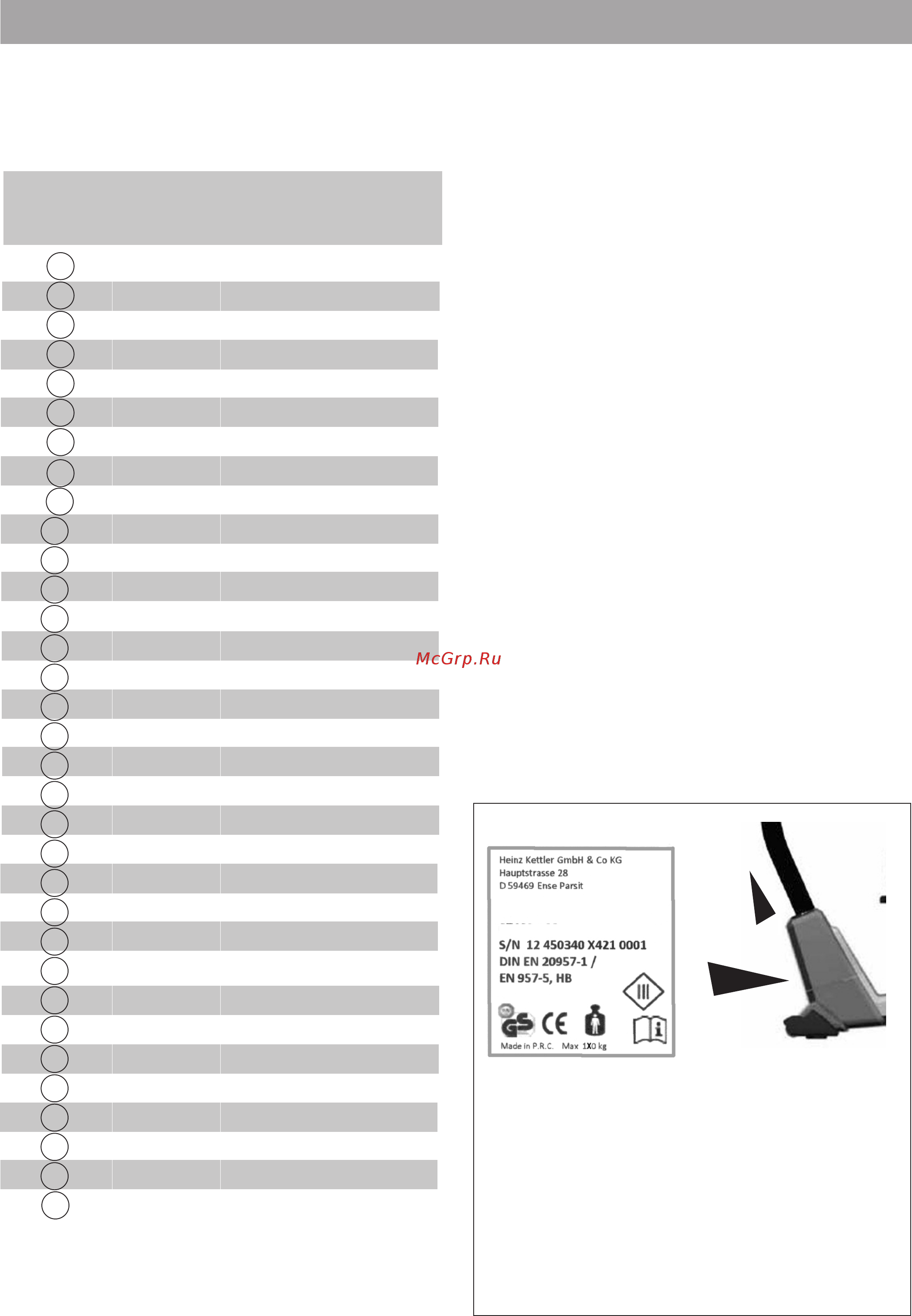 Kettler Giro S3 [14/15] Ersatzteilbestellung