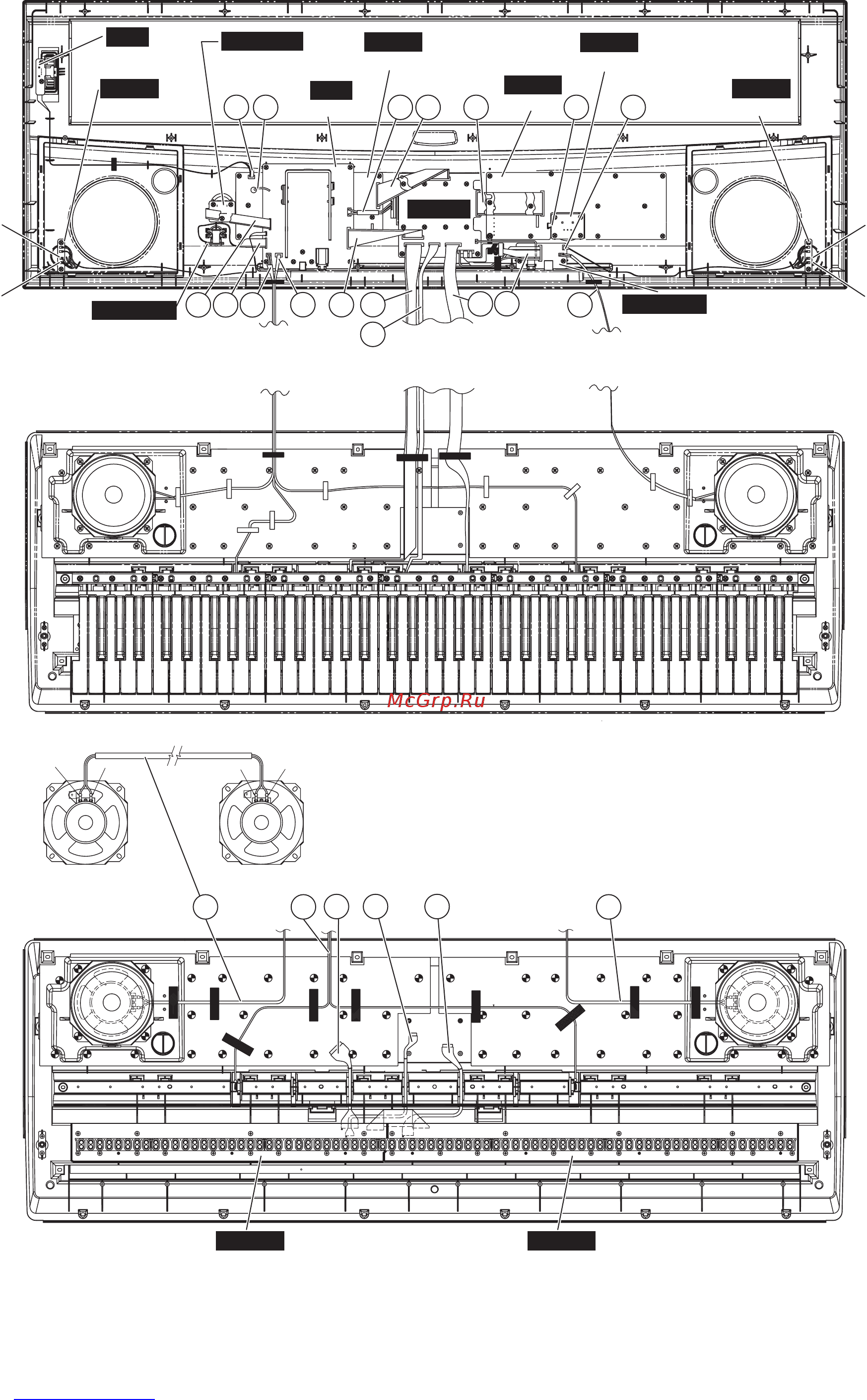 Yamaha DGX-220 [6/52] Circuit boards layout wiring