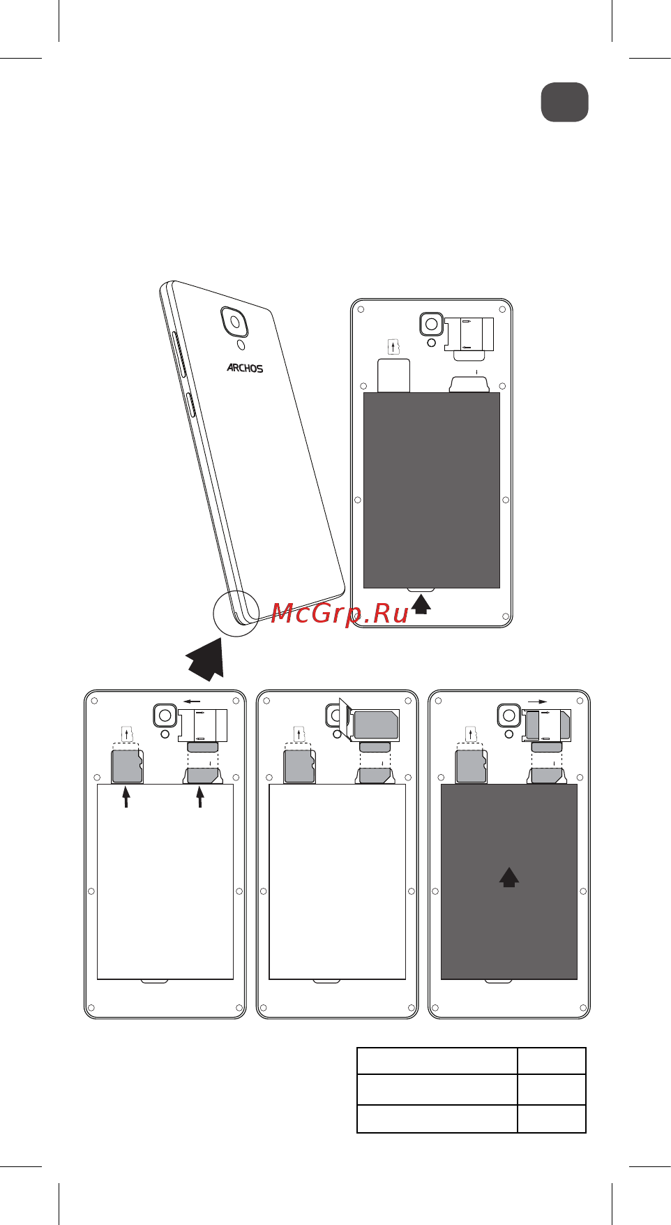 Archos Access 50 Color 4G [31/42] Összeszerelés