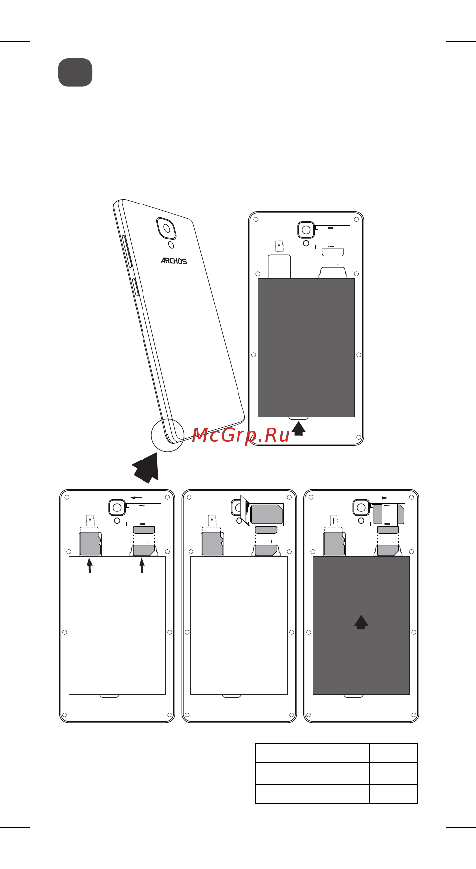 Archos Access 50 Color 4G [4/42] Getting started