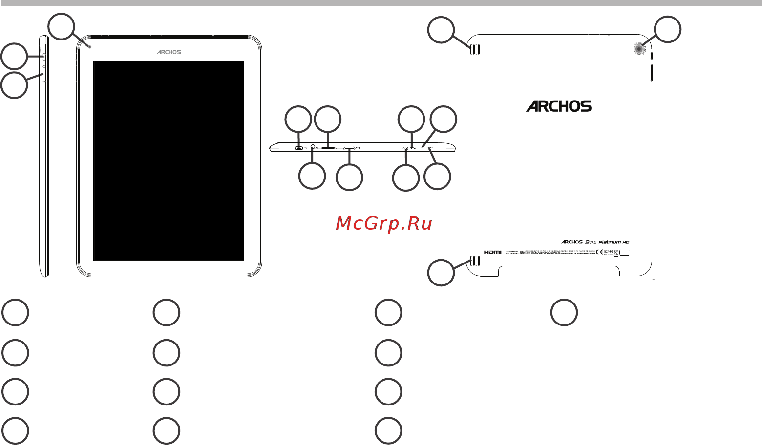 Archos 97b Platinum HD [4/114] Description of the device
