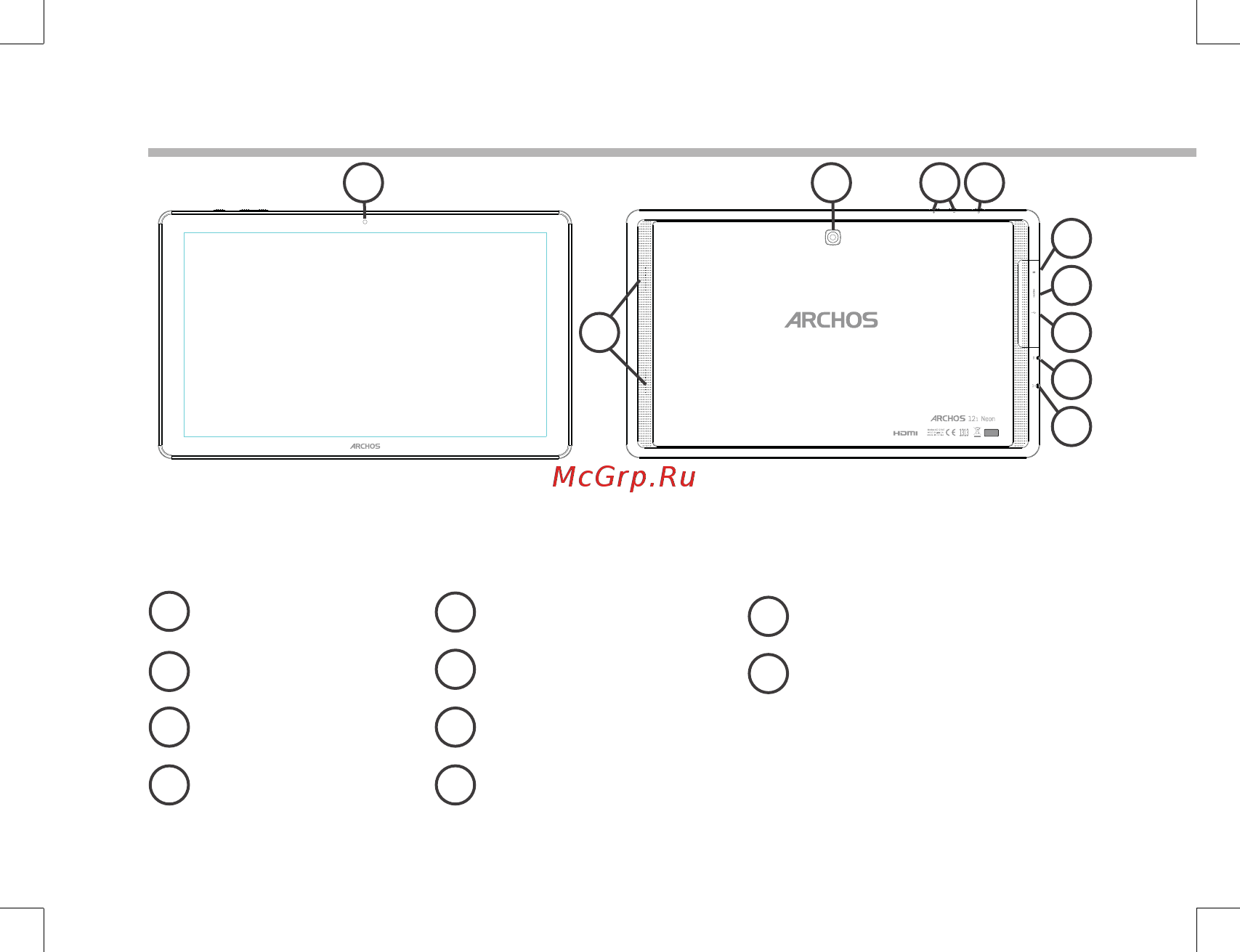 Archos 121 Neon [4/142] Description of the device