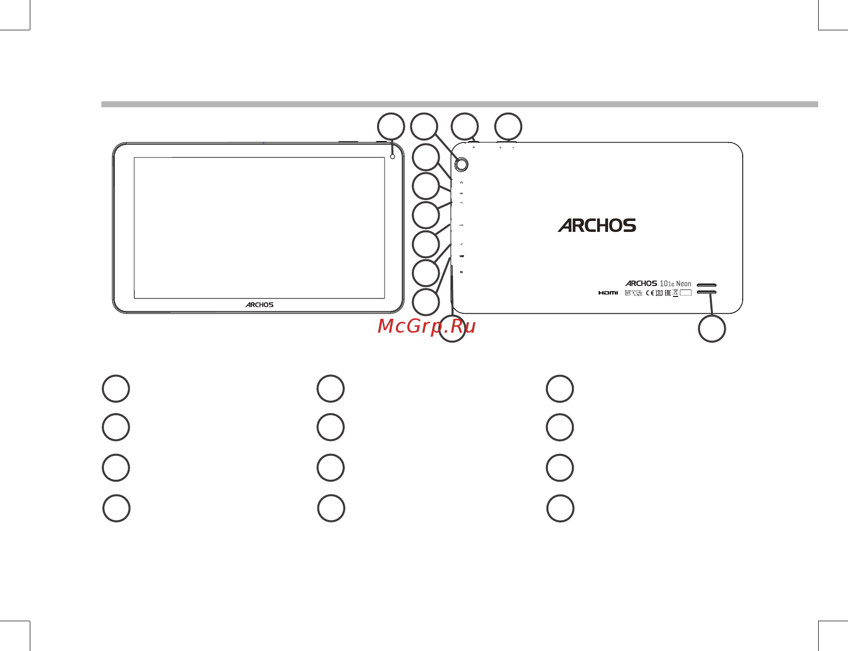 Archos 101e Neon [4/142] Description of the device
