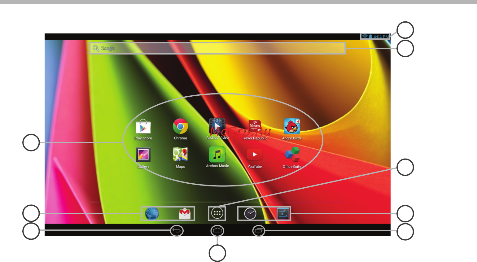 Archos 101 Cobalt [64/114] Interfaccia android