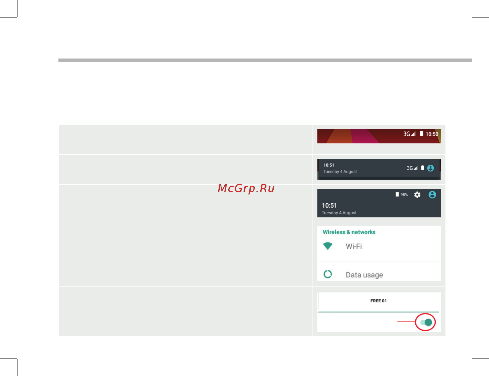 Archos 70 Xenon Color [132/172] G és wi fi kapcsolat