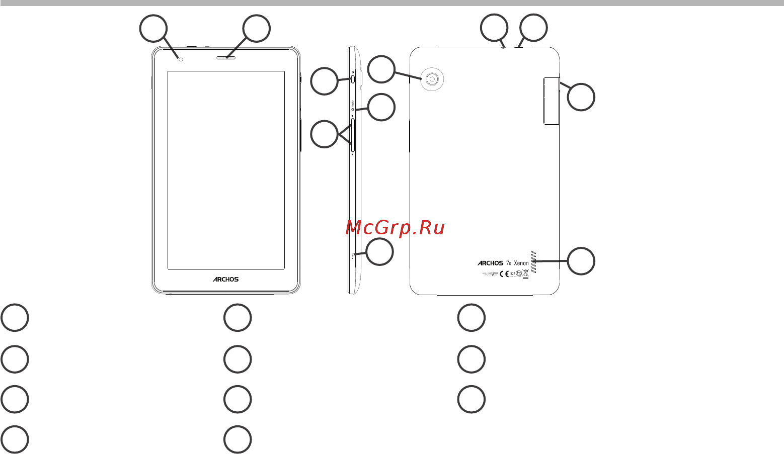 Archos 70 Xenon [18/114] Description de l appareil
