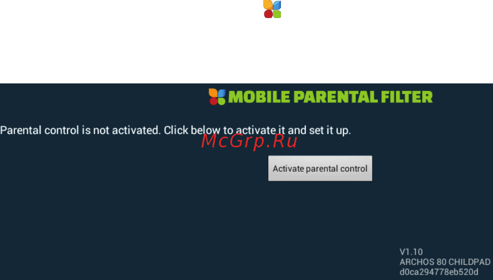 Archos 101 ChildPad [100/146] Mobile parental filter