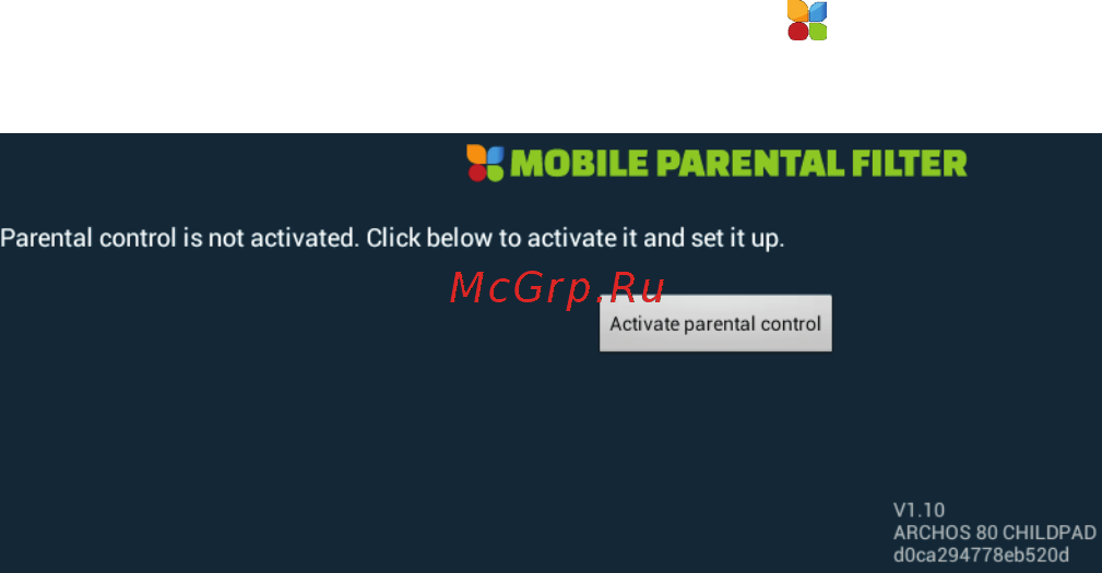 Archos 101 ChildPad [64/146] Mobile parental filter