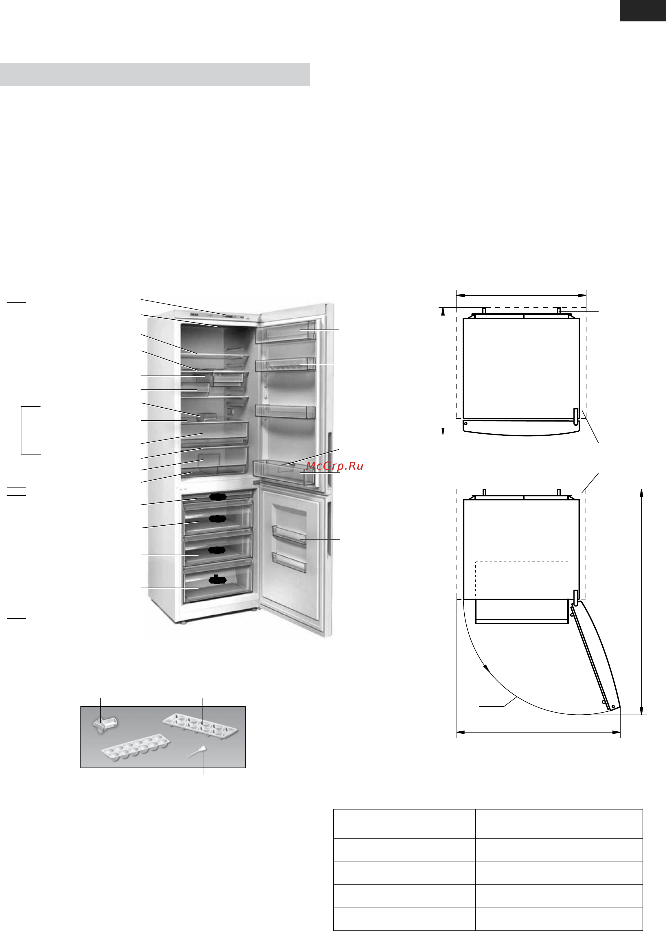 Атлант 4625 181 [17/32] 1 pentru iluminarea în frigider este folosita o lampă cu diodă electroluminiscentă în conformitate cu desenul 1 1 frigiderul trebuie sa functioneze in intervalul temperaturilor ambiante ce corespund clasei climatice indicate pe eticheta valoare domeniilor de temperatura a clasei climatice sunt date in tabelul 1 1 spaţiul total necesar pentru funcţionarea frigiderului este determinat de dimensiunile prezentate în desenul 2 în milimetri designul frigiderului oferă unghiul maxim de deschidere a ușii de 11