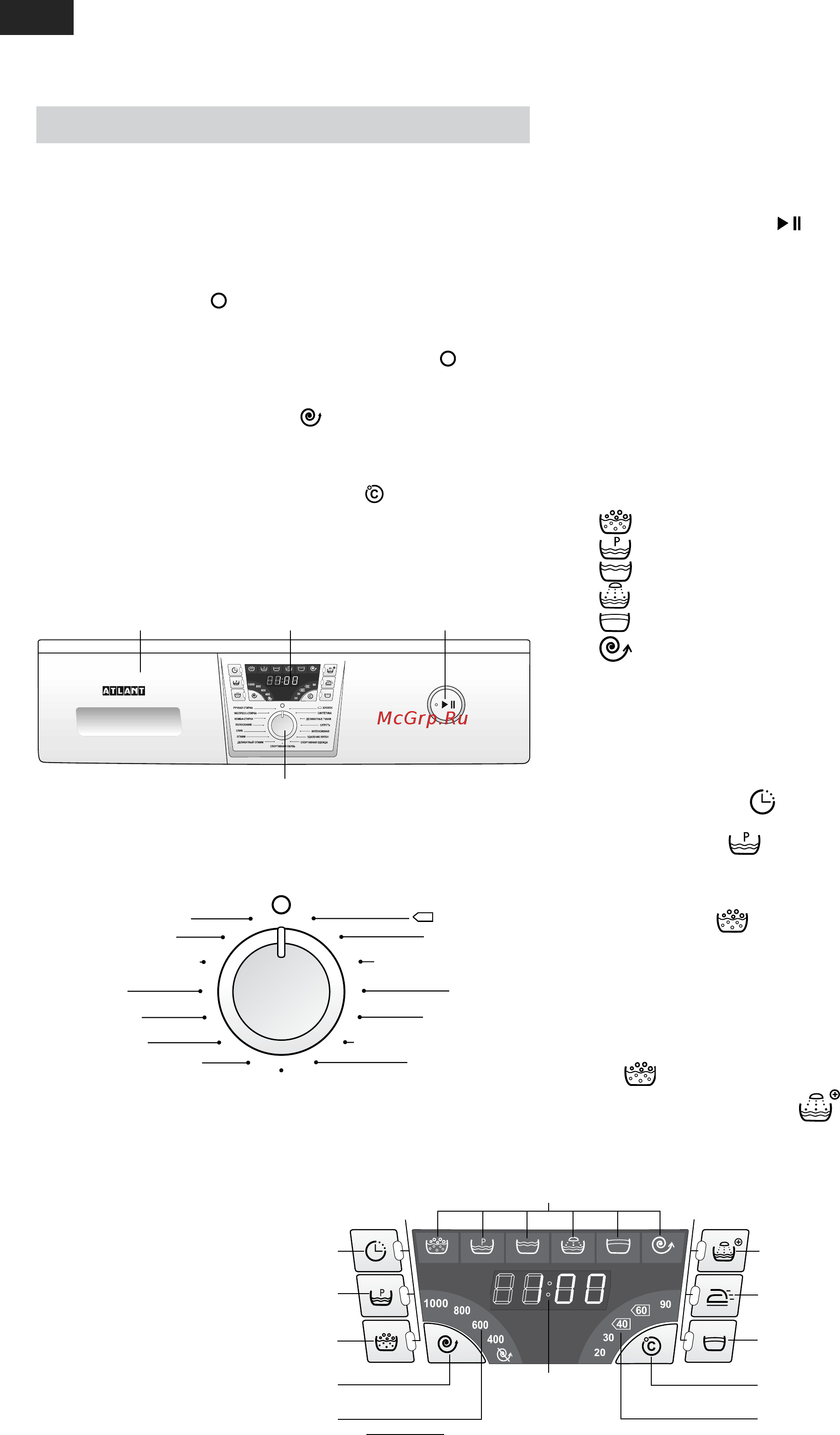 Атлант СМА 40М102 [16/32] Descrierea functionarii macinìi