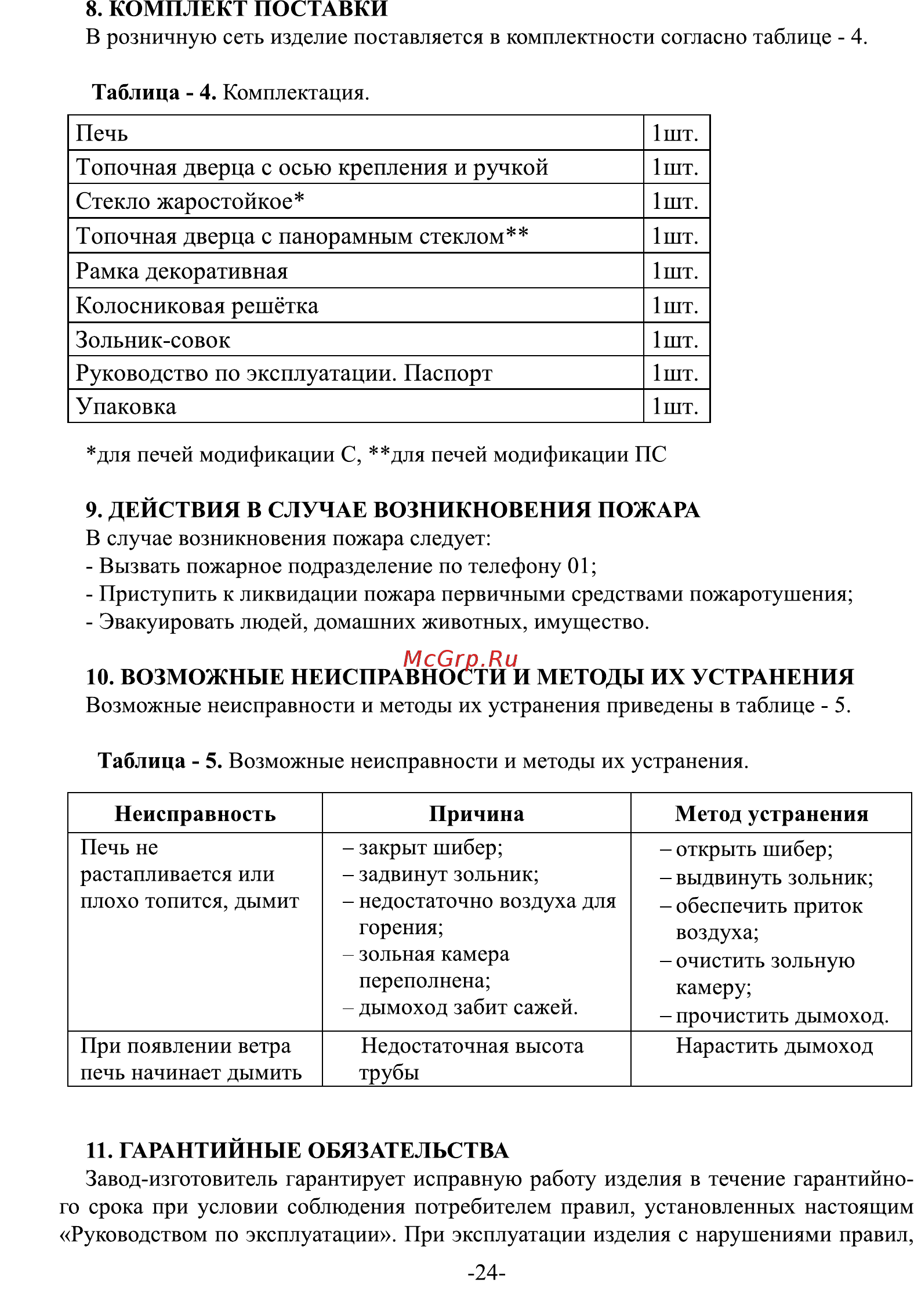 Ермак 12 (2012) Инструкция по эксплуатации онлайн [24/27] 318791