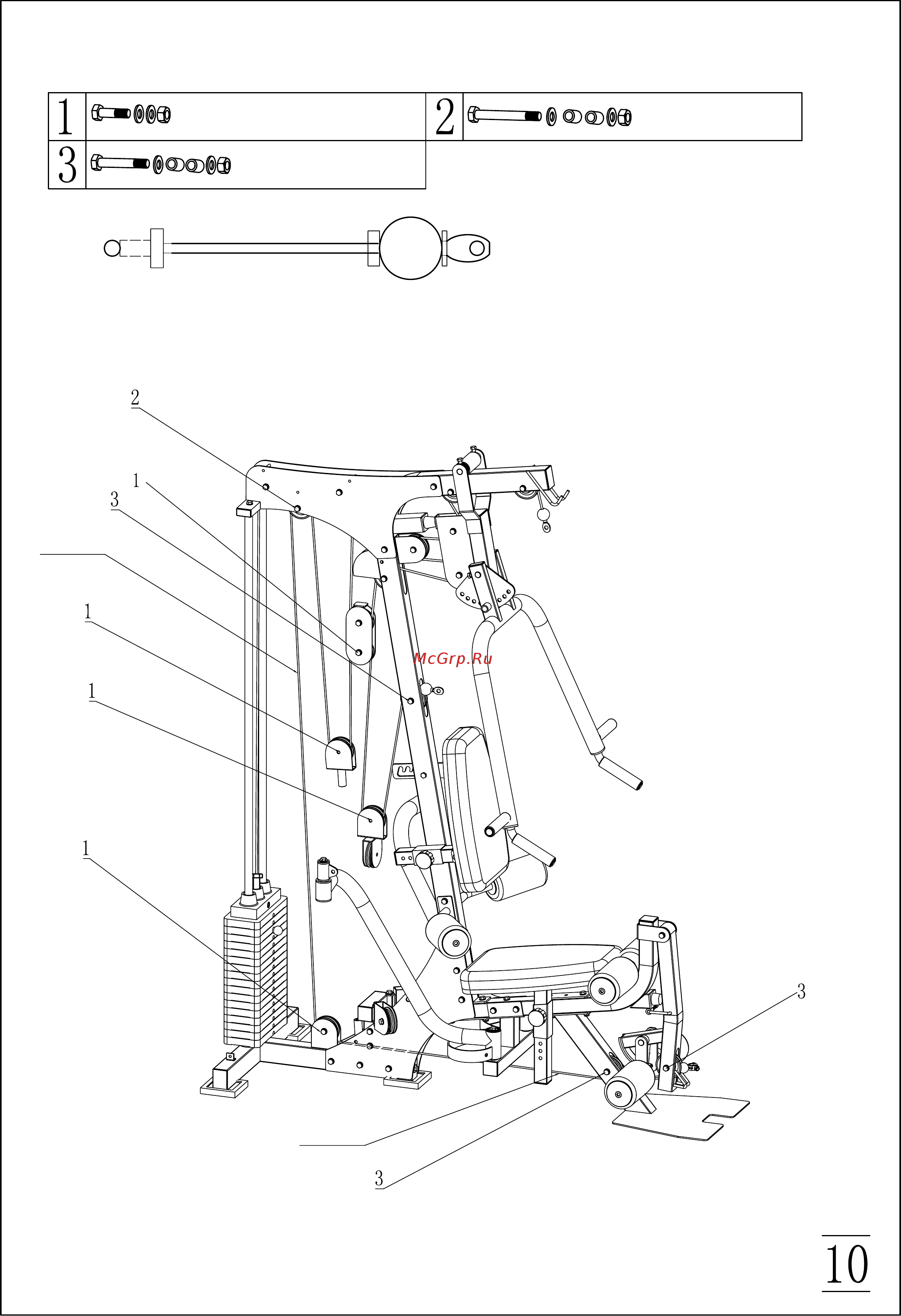 DFC Multigym HM025 [12/16] Кабель b