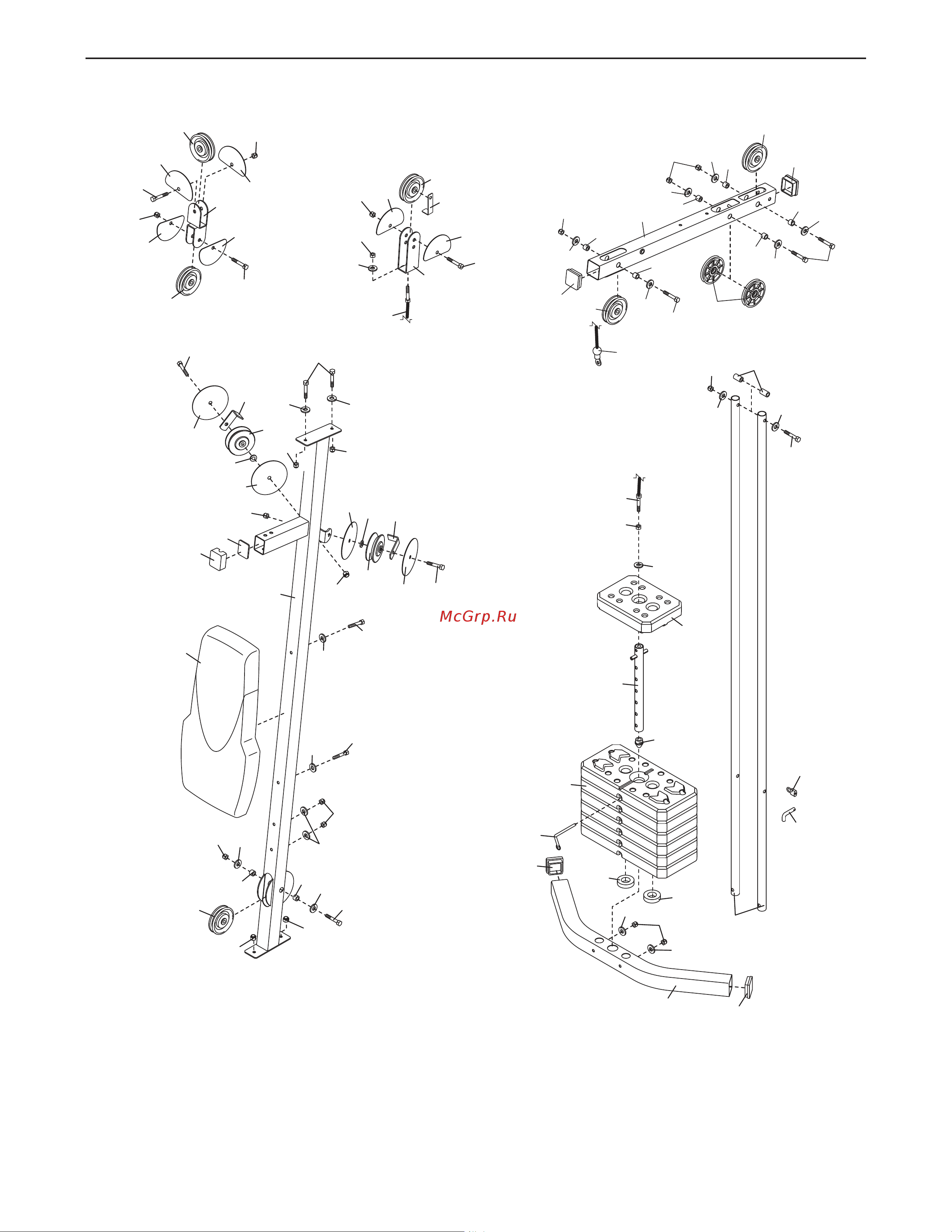 Weider Pro 2980 X [27/28] Сборочный чертеж b модель wesy1938